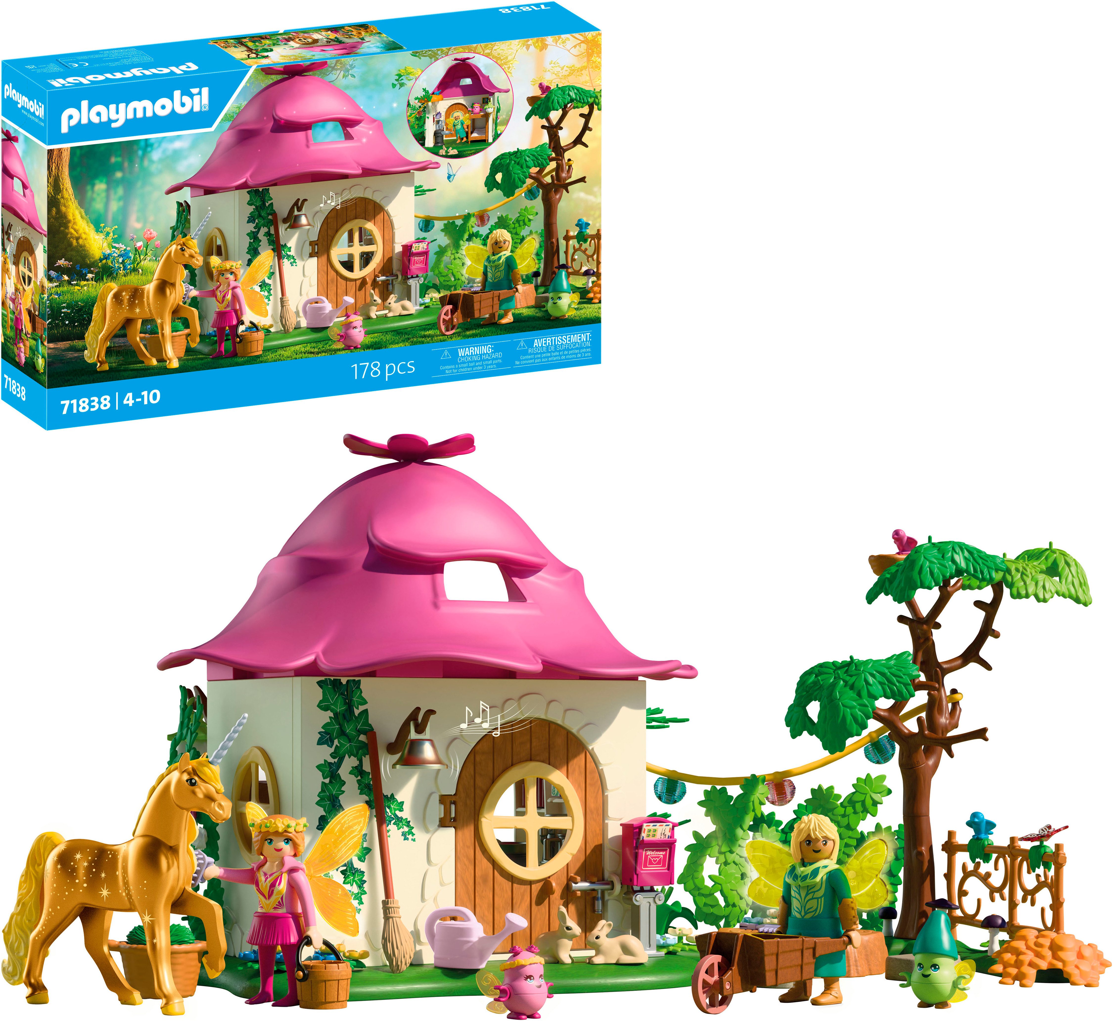 Playmobil® Gemütliches Feenzuhause mit Goldeinhorn und Stall (71838) Konstr günstig online kaufen