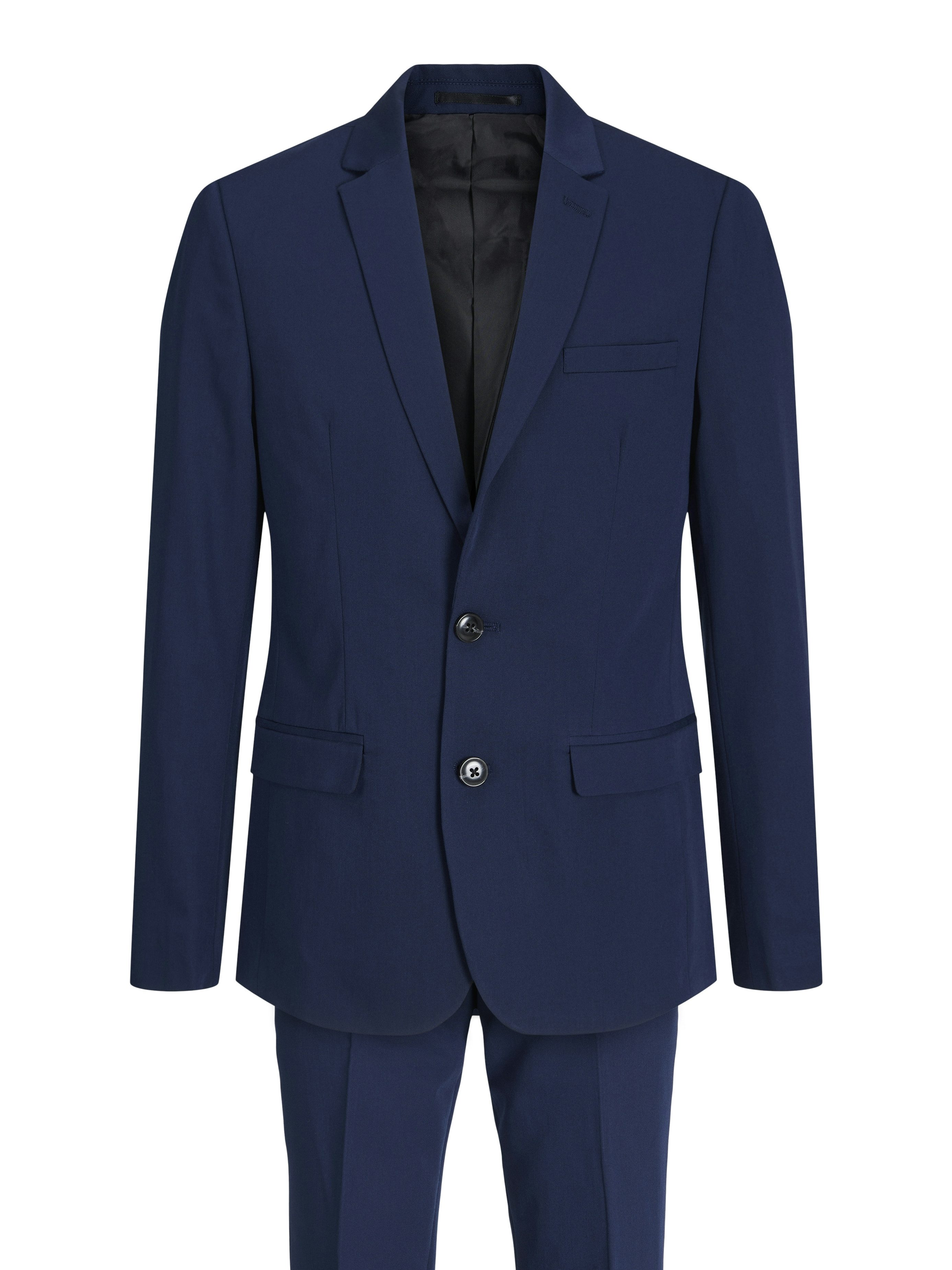 Jack & Jones Junior Anzug JPRSOLAR elastisch und pflegeleicht für besondere Anlässe (Set, 2-tlg) unifarben, modisch, slim fit, Web, Reverskragen