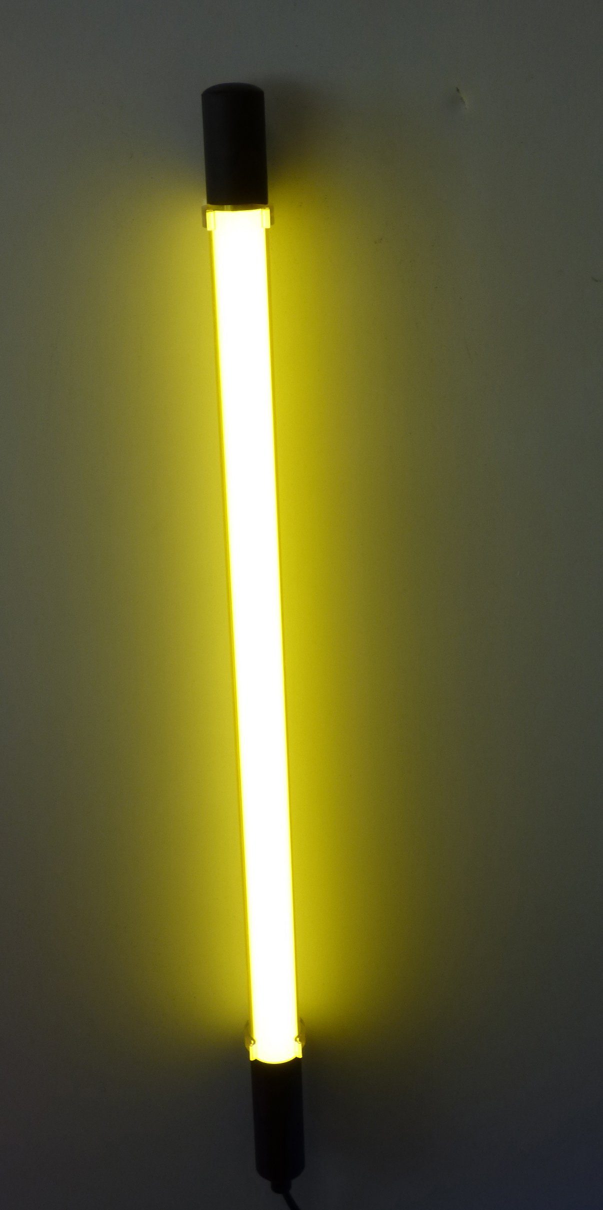 XENON LED Außen-Wandleuchte LED Gabionen Leuchte mit Kunststoff-Röhre 63cm Gelb, LED Röhre T8, Xenon Gelb | Wandleuchten