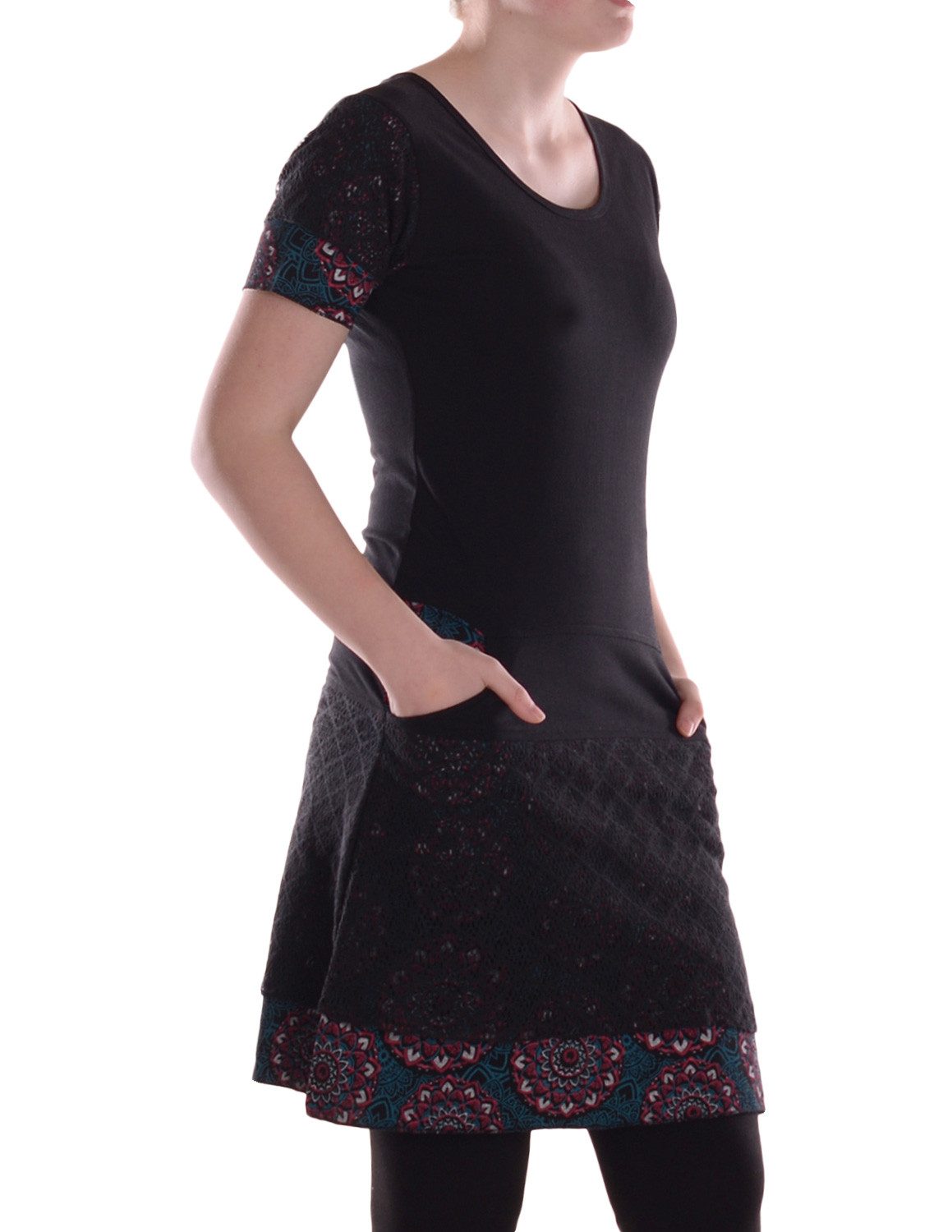Vishes Sommerkleid Damen Kleid Baumwolle Blumen-Muster günstig online kaufen