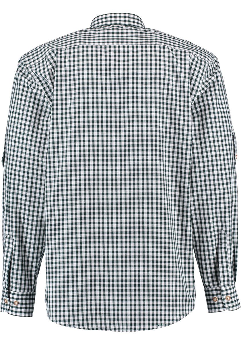 OS Trachten Trachtenhemd Latee Langarmhemd mit Edelweiß-Stickerei auf der K günstig online kaufen