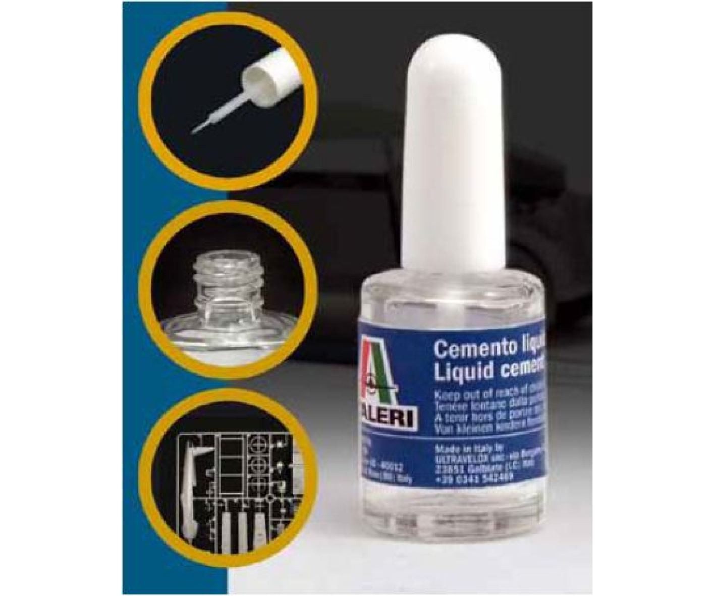 Italeri Modellbausatz Italeri Plastikklebstoff m. Pinsel 15ml