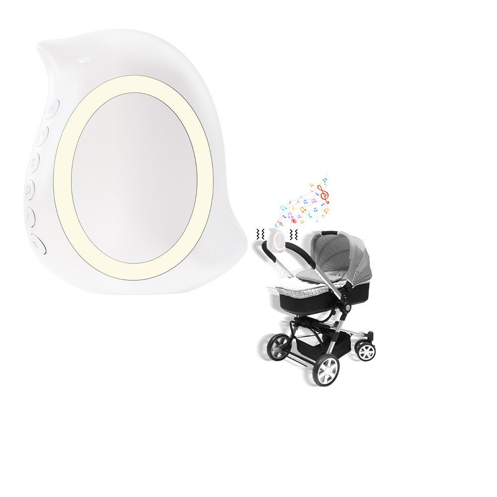 marmortrend Sehnsucht nach Einzigartigkeit Kinderwagenaufsatz Kinderwagenschaukler mit Weißem Rauschen und Musikbox, Kompatibel mit Rockit Kinderwagenschaukler, 1800mAh Akku