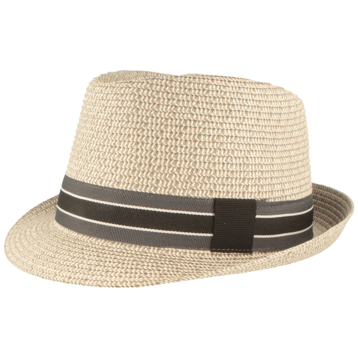Breiter Strohhut Rollbarer Trilby mit UV-Schutz günstig online kaufen