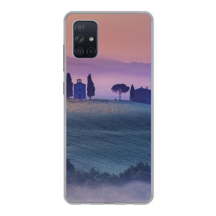 MuchoWow Handyhülle Nebel - Natur - Pastell - Toskana Phone Case Handyhülle Samsung Galaxy A71 Silikon Schutzhülle