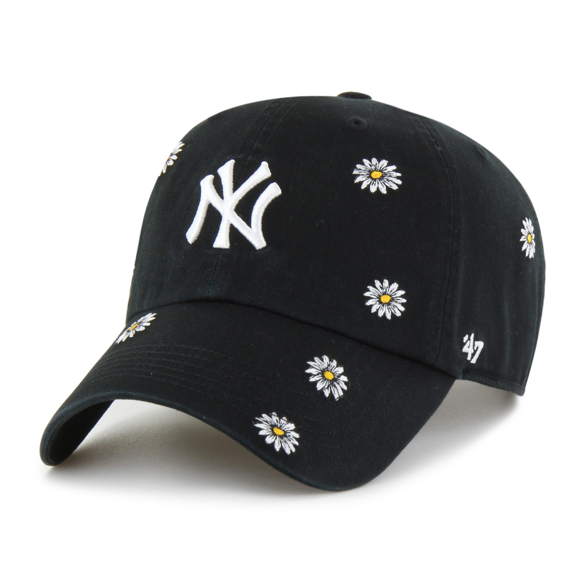 '47 Brand Baseball Cap '47 Brand MLB Cap New York Yankees SCATTER '47 Clean Up (Basecap, Basecap, Clean Up Cap) Gänseblümchen Stickereien