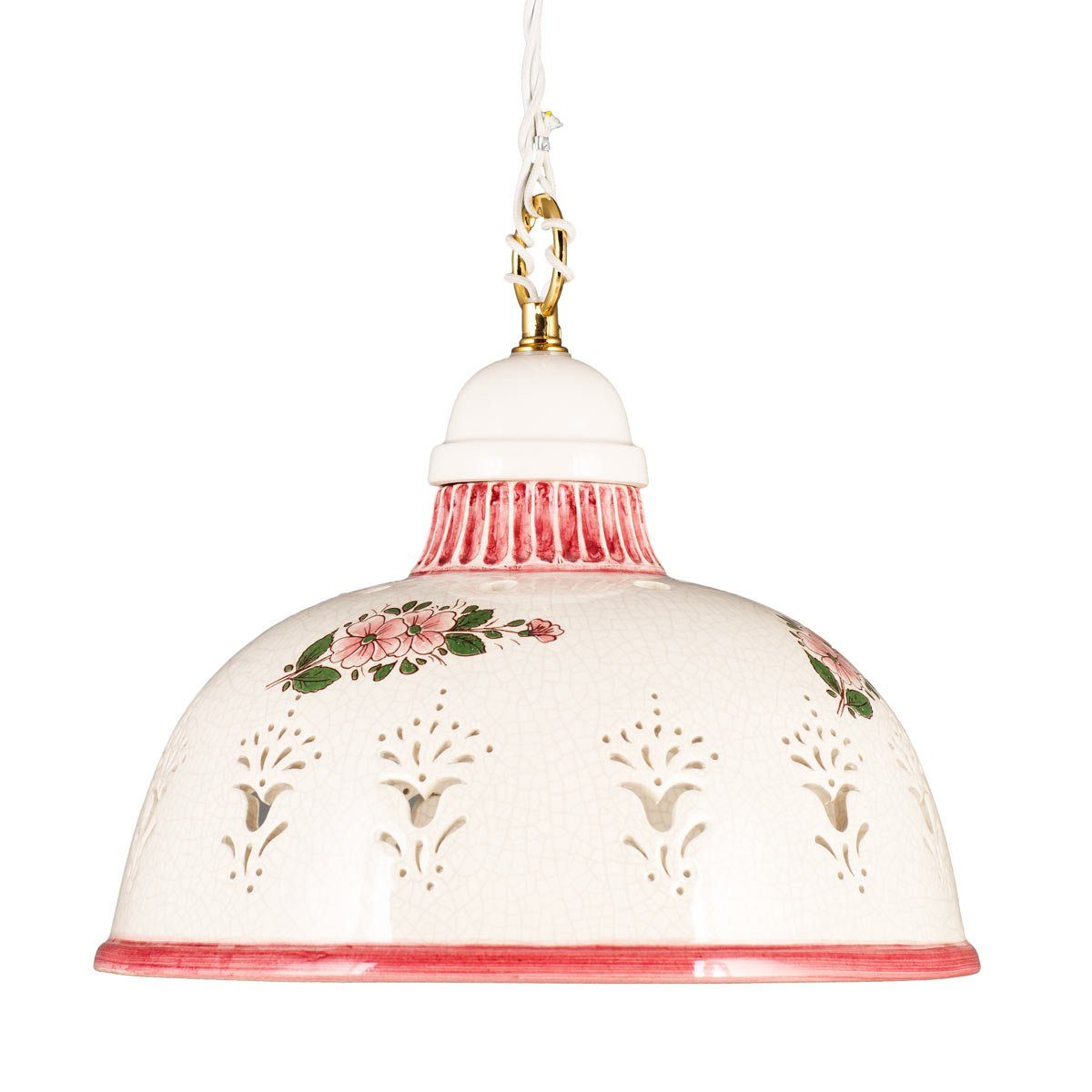 Helios Leuchten Pendelleuchte Küchenlampe Keramik, Keramiklampe, Deckenlampe, Hängelampe, für Küche Esstisch Landhaus, handgefertigt handbemalt