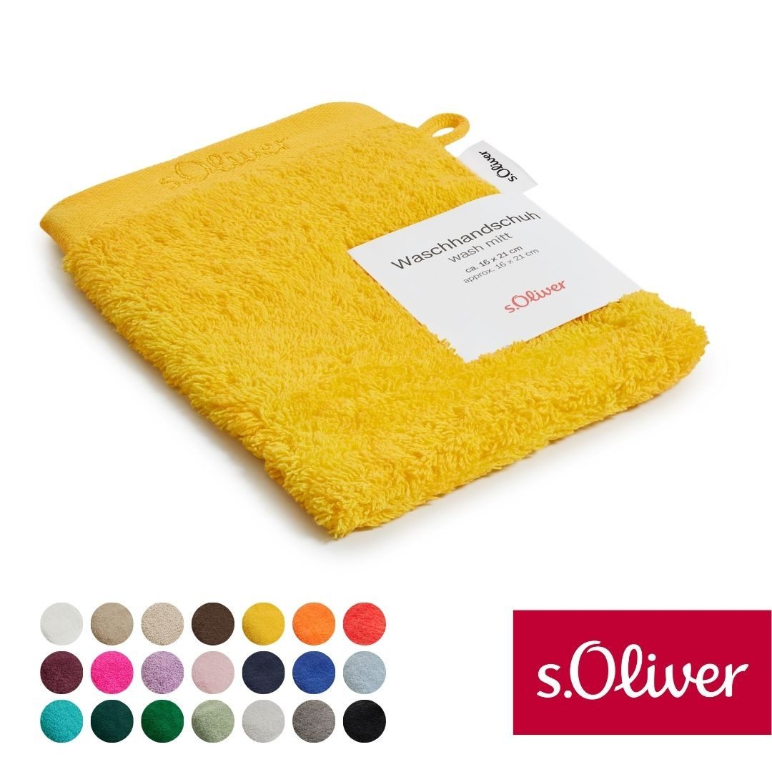 s.Oliver Waschhandschuh s.Oliver, Premium Qualität, 600 gr/m², auch als Sets erhältlich, Walkfrottier (1-St), große Farbauswahl, auch als Duschtuch, Handtuch, Gästetuch