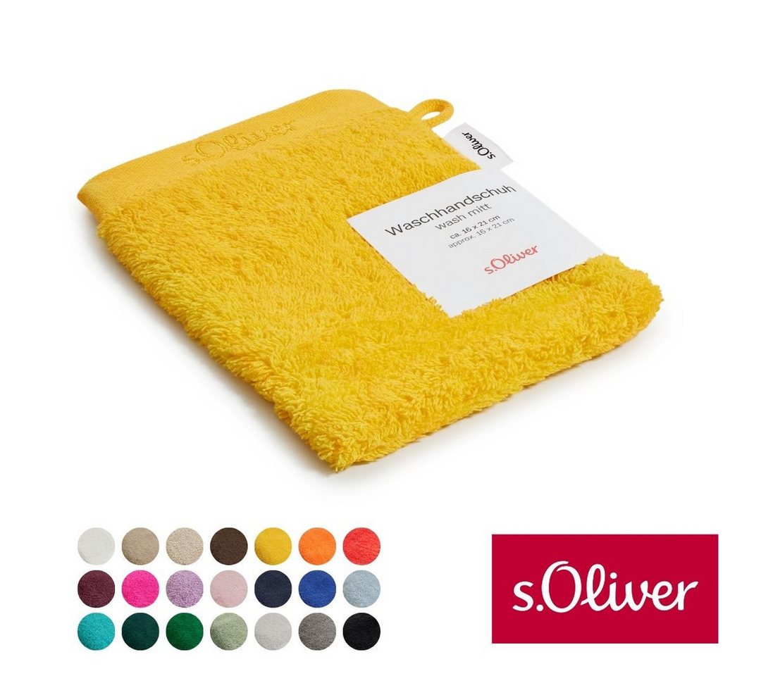 s.Oliver Waschhandschuh s.Oliver, Premium Qualität, 600 gr/m², auch als Sets erhältlich, Walkfrottier (1-St), große Farbauswahl, auch als Duschtuch, Handtuch, Gästetuch