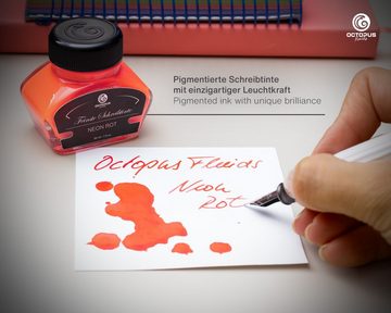 OCTOPUS Fluids Textmarkertinte, Neontinte für Füllhalter Tintenglas (1-tlg., pigmentiert)