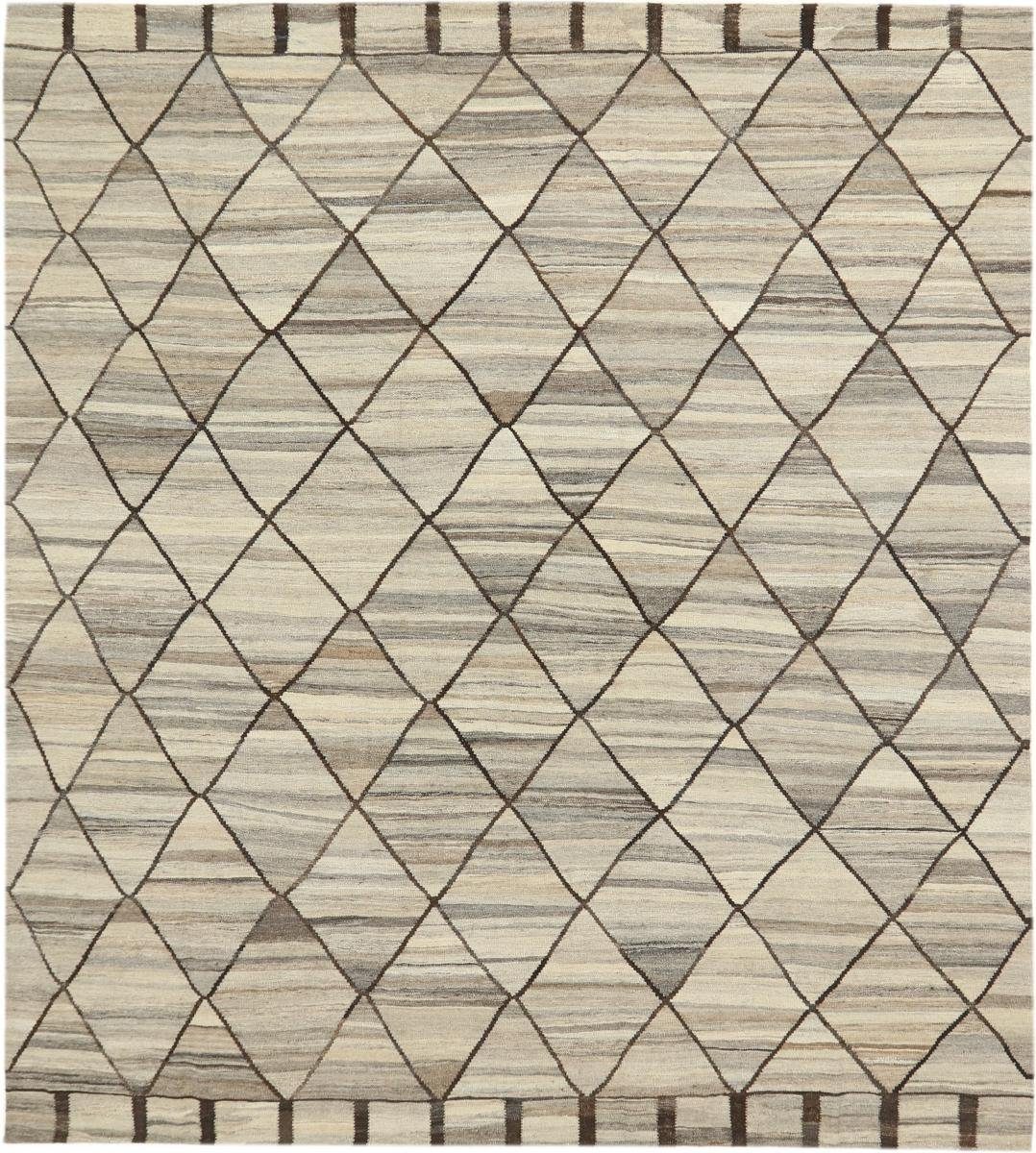 Orientteppich Kelim Berber Design 259x288 Handgewebter Moderner Orientteppich, Nain Trading, rechteckig, Höhe: 3 mm