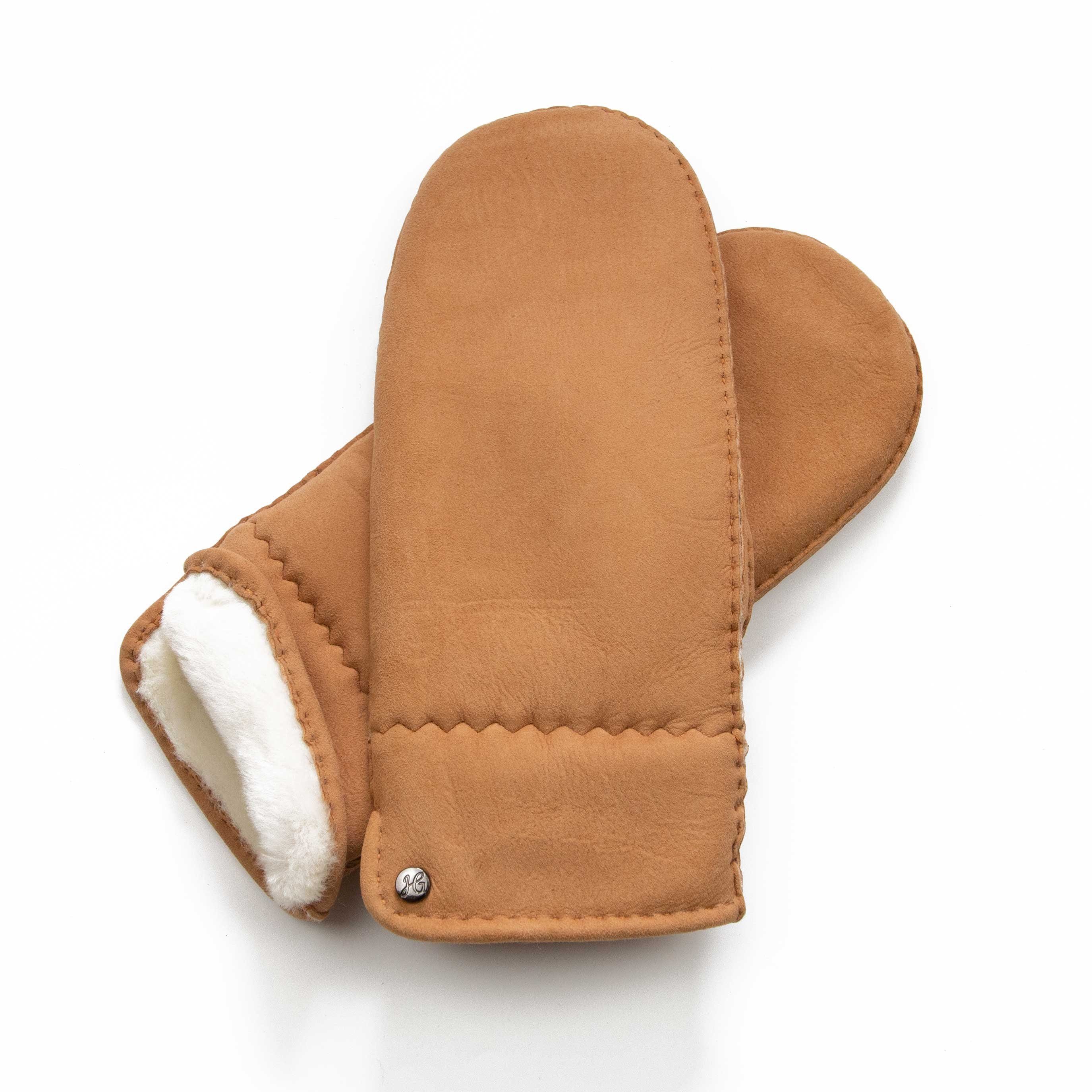 Hand Gewand by Weikert Lederhandschuhe LEON - Sportliche Fäustlinge aus spanischem Merino-Lammfell