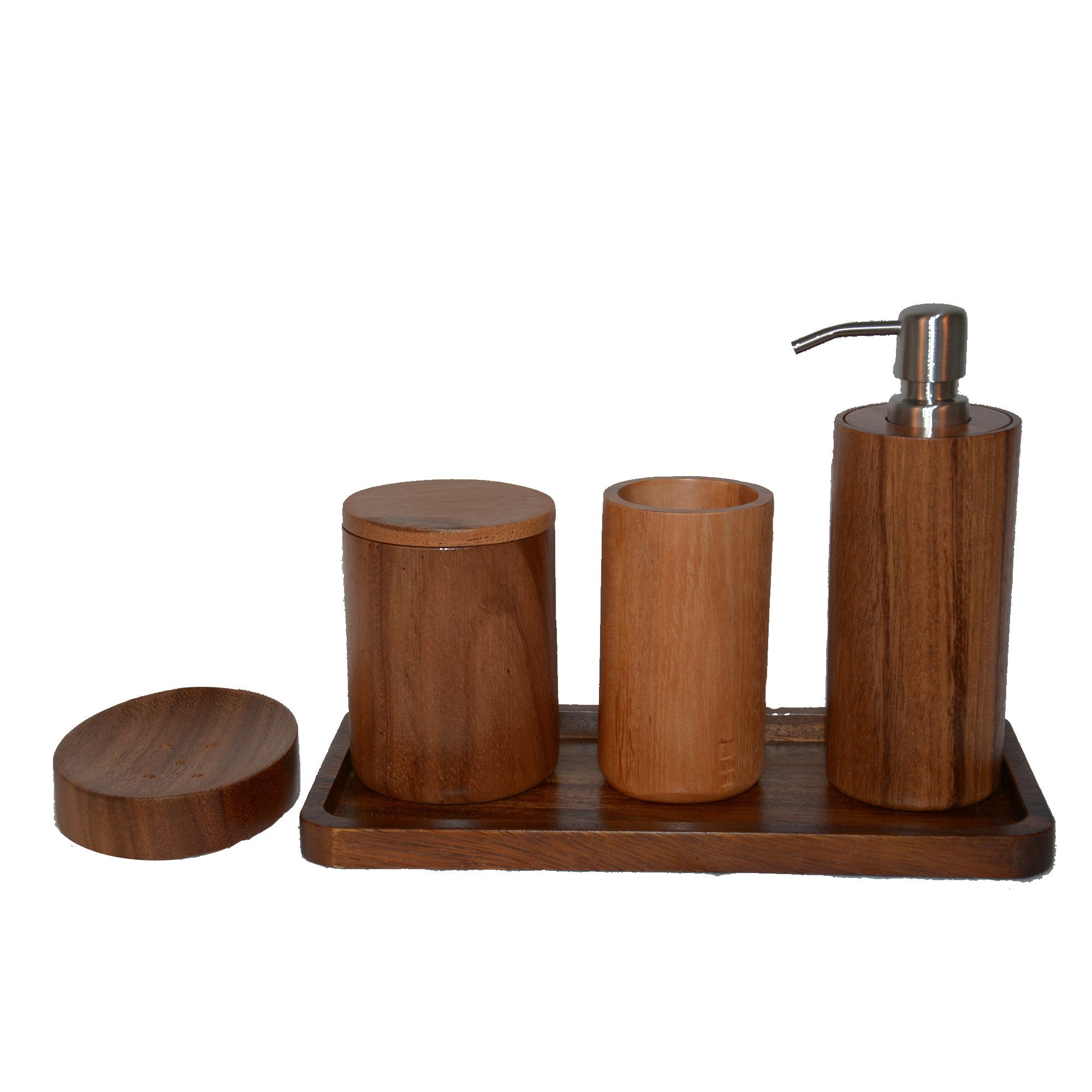houseproud Badaccessoire-Set Timber Craft Badset aus Akazienholz, 5 tlg., geöltes Akazienholz