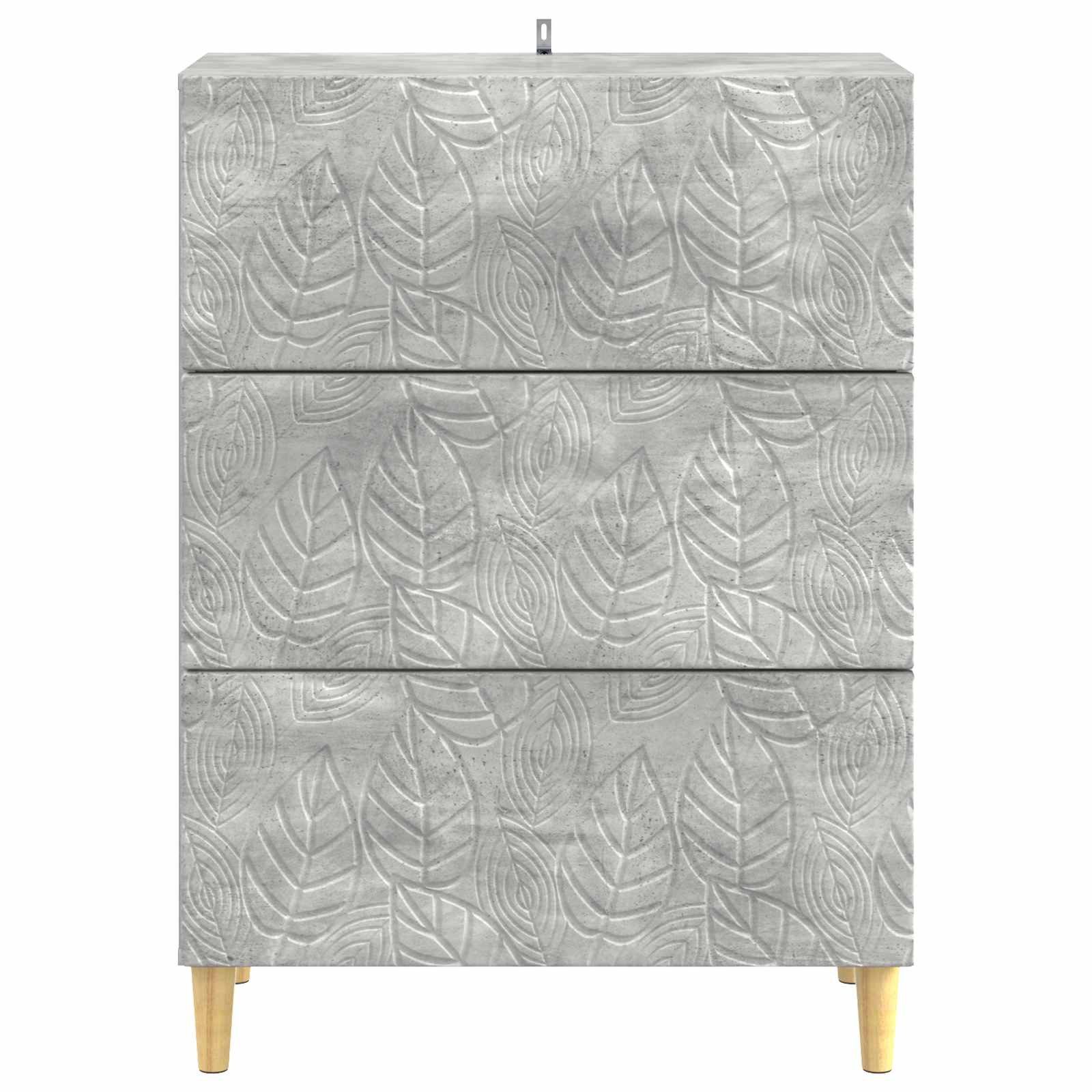 vidaXL Kommode 66 x 34,5 x 90 cm Kommode Schubladenschrank Sideboard Betongrau 66x34