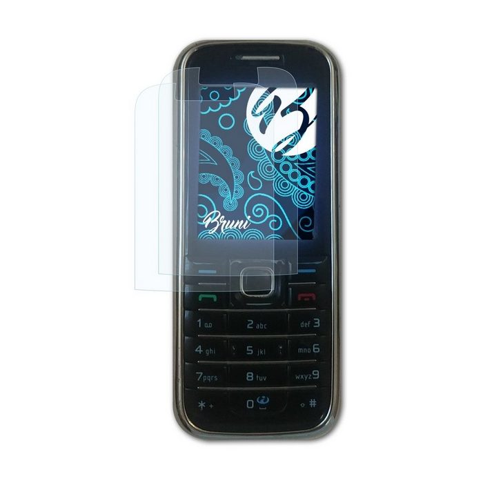Bruni Schutzfolie Glasklare Displayschutzfolie für Nokia 6233 (2 Folien) praktisch unsichtbar