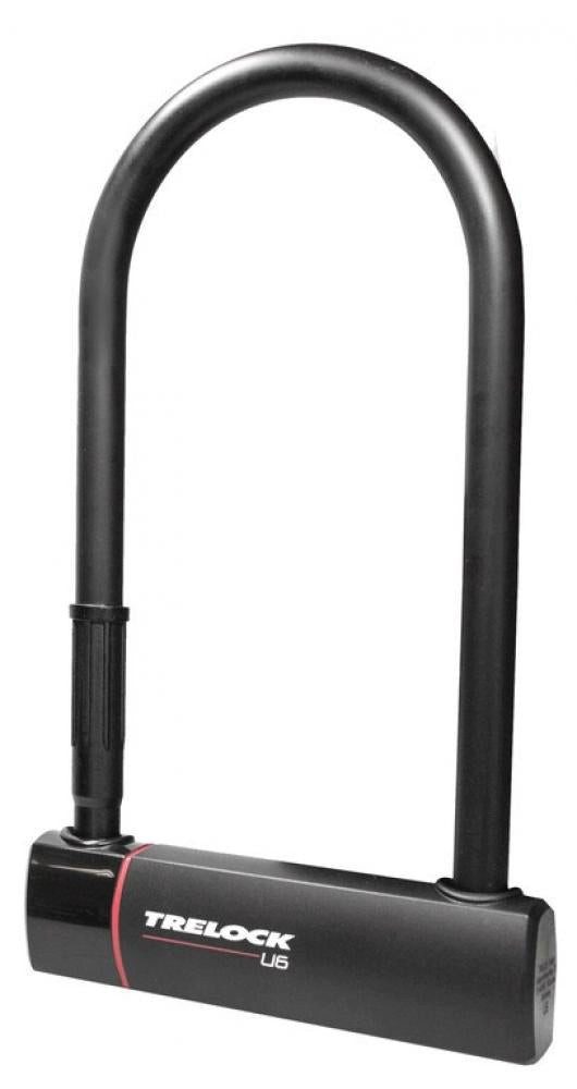 Trelock Rahmenschloss Trelock Bügelschloss mit Halter ZB 401 U6 schwarz 108x230 mm D 16 mm