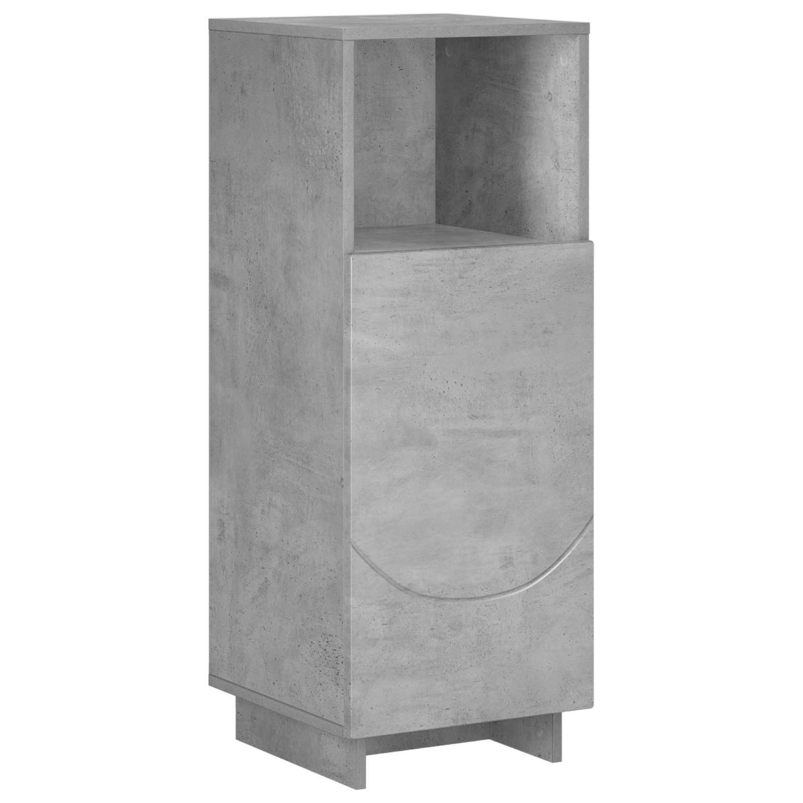 vidaXL Badezimmerspiegelschrank Badezimmerschrank Betongrau 36,5 x 38 x 95 cm Holzwerkstoff (1-St)