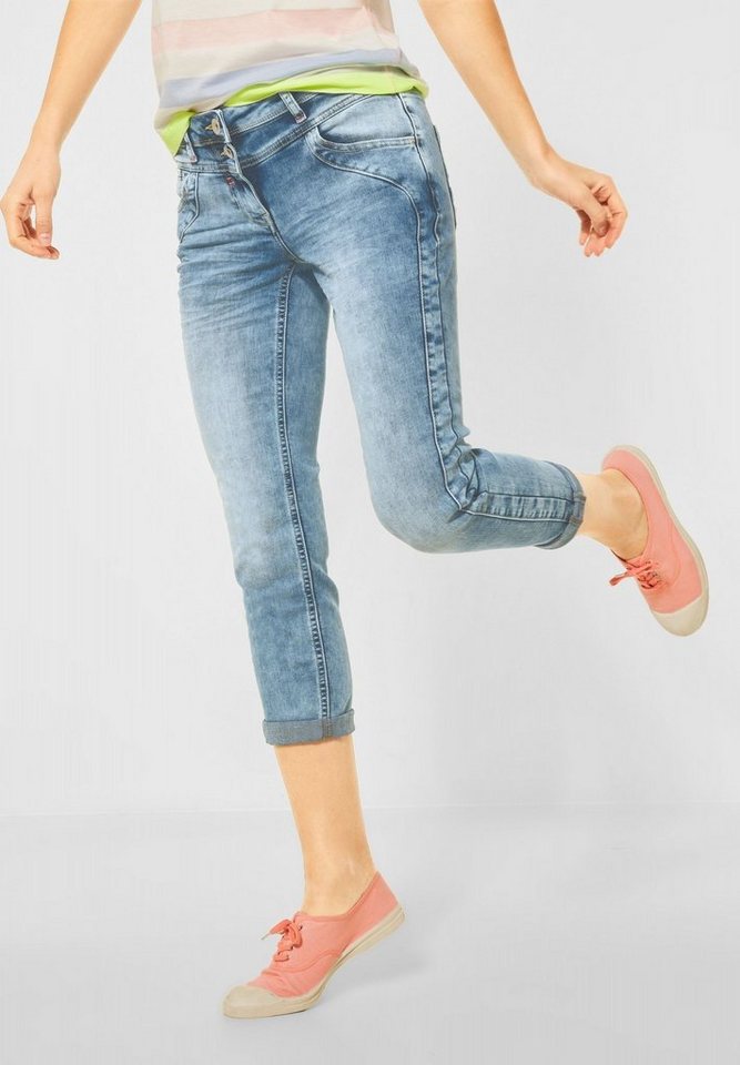 in Waschung Pockets, Legere Cecil Five hellblauen 7/8-Jeans einer Jeans Scarlett