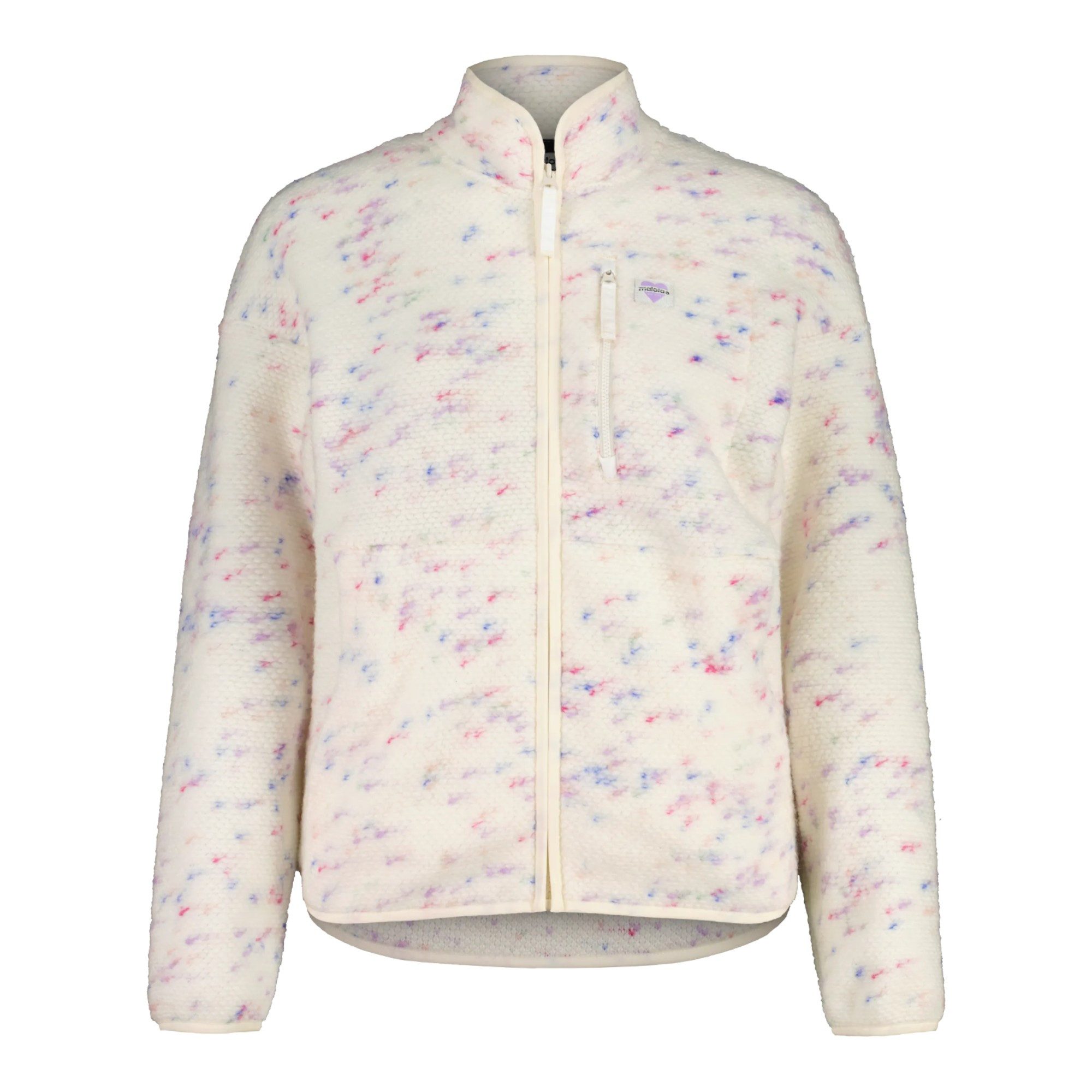 Maloja Fleecejacke CoettaM Mountain Fleece (Wollmischung, warm) creamweiss/bunt Damen