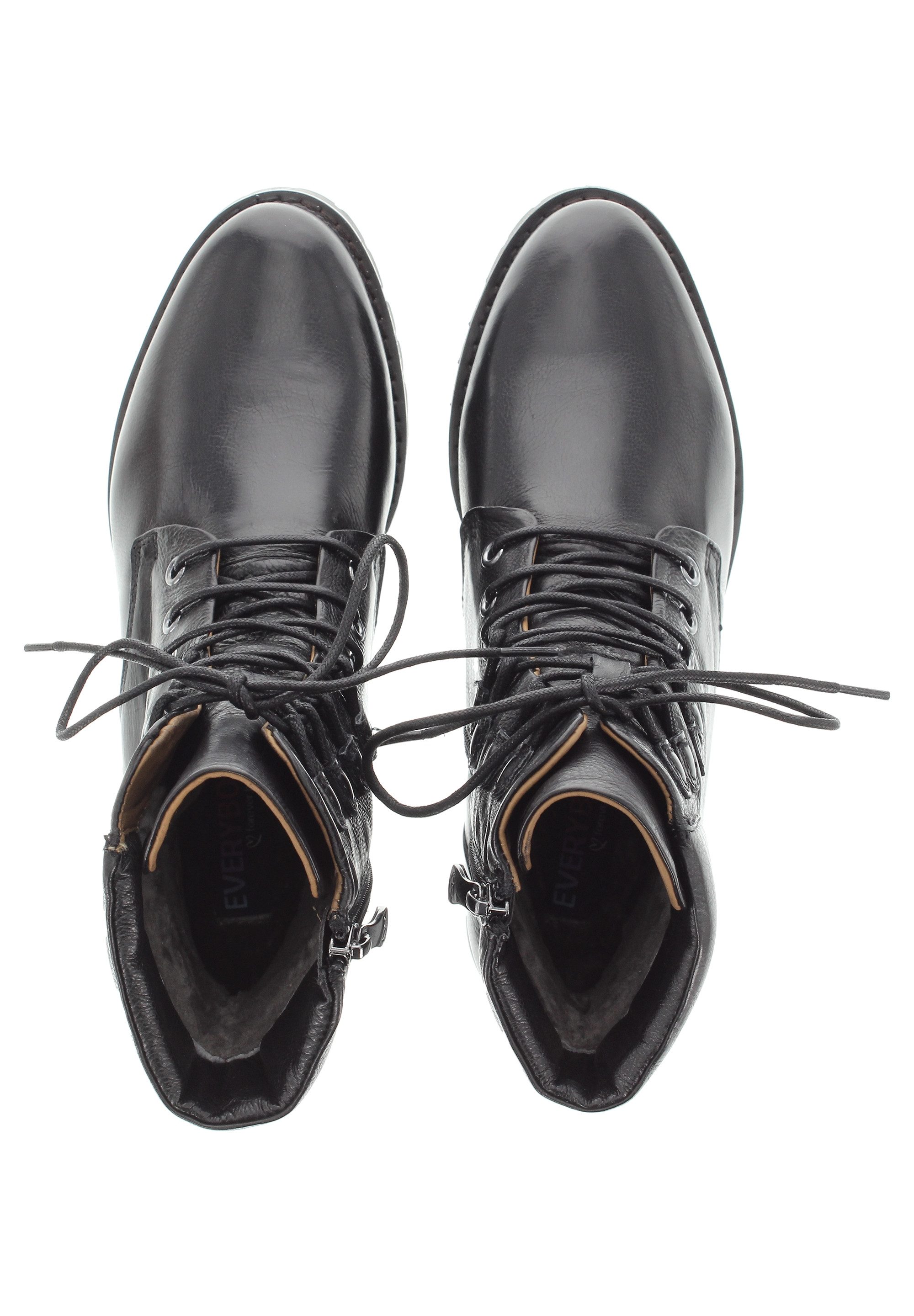 Everybody NYSSA - Feminine Stiefelette mit echt Lammfell Futter Schnürstiefelette
