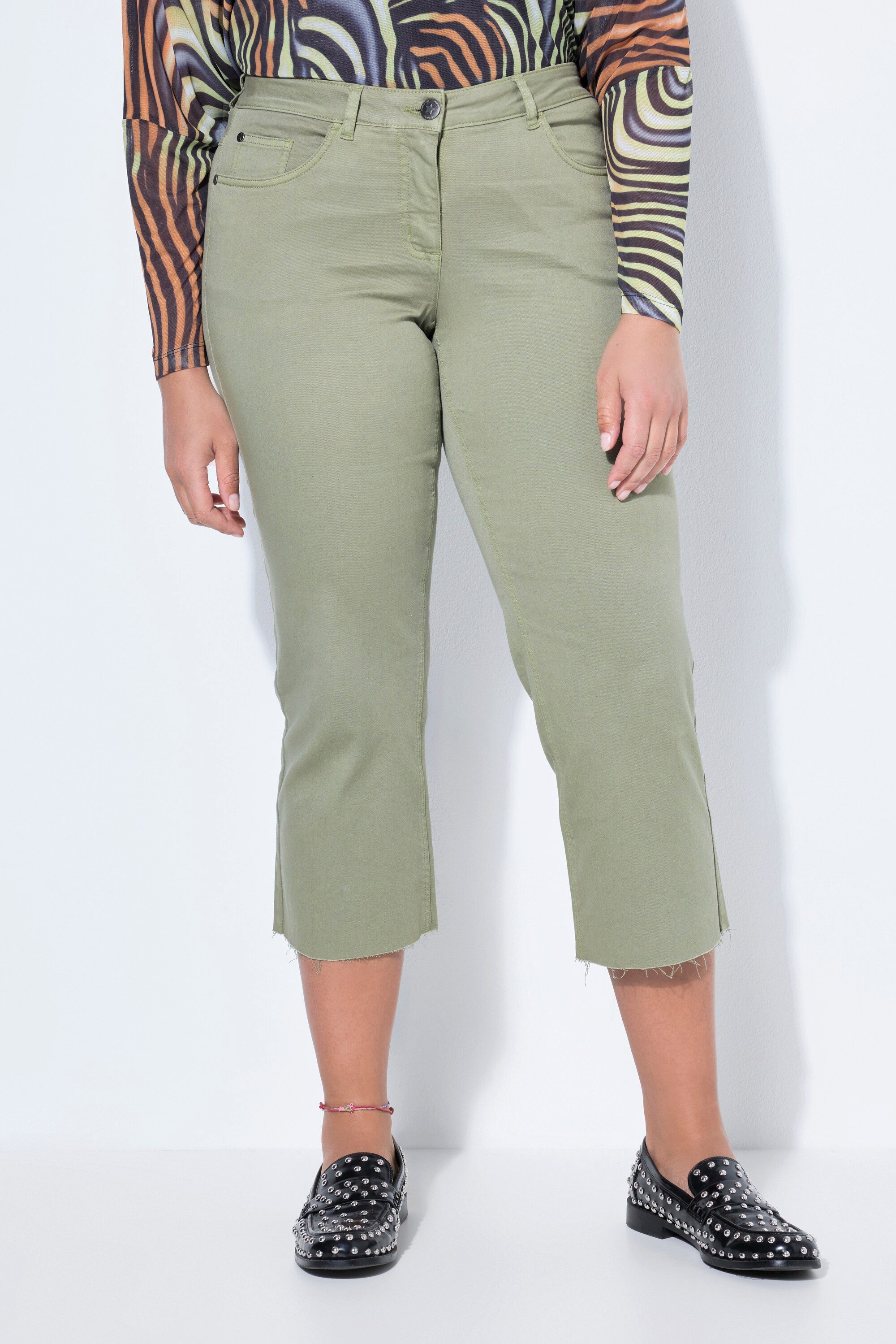 Angel of Style Regular-fit-Jeans 7/8-Jeans Claire Stretchkomfort geschnittener Saum