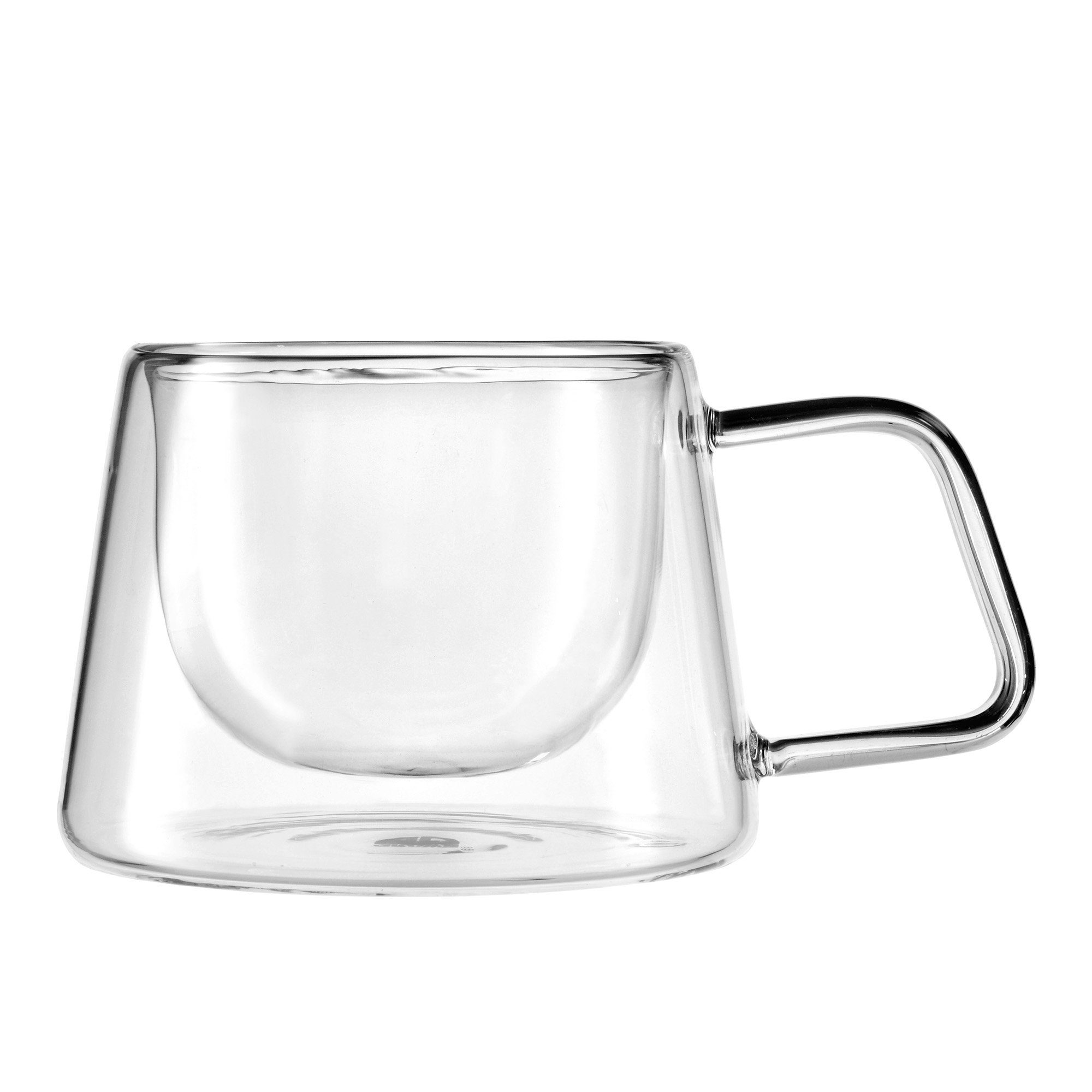 GRÄWE Glas GRÄWE Doppelwandige-Thermogläser mit Griff, 200ml, 2er Set, gerades, Glas