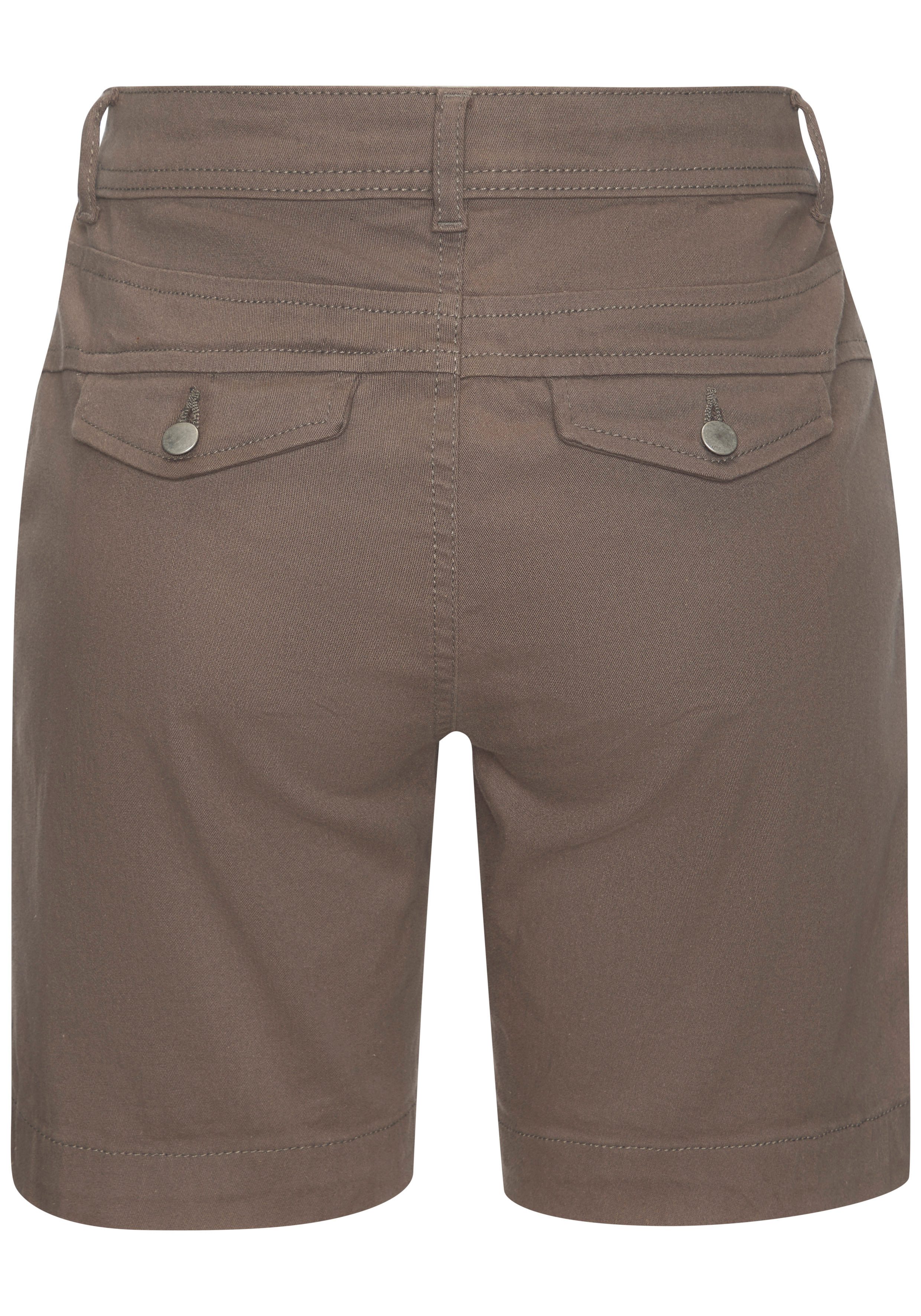 LASCANA Bermudas zum Krempeln, aus elastischer Baumwolle, kurze Hose, Shorts