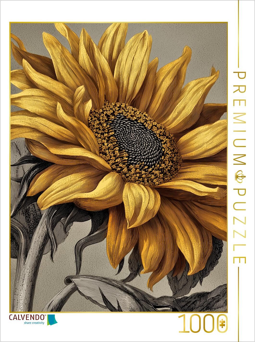 CALVENDO Puzzle CALVENDO Puzzle Strahlende Sonnenblumen, goldene Boten des Sommers, 1, 1000 Puzzleteile