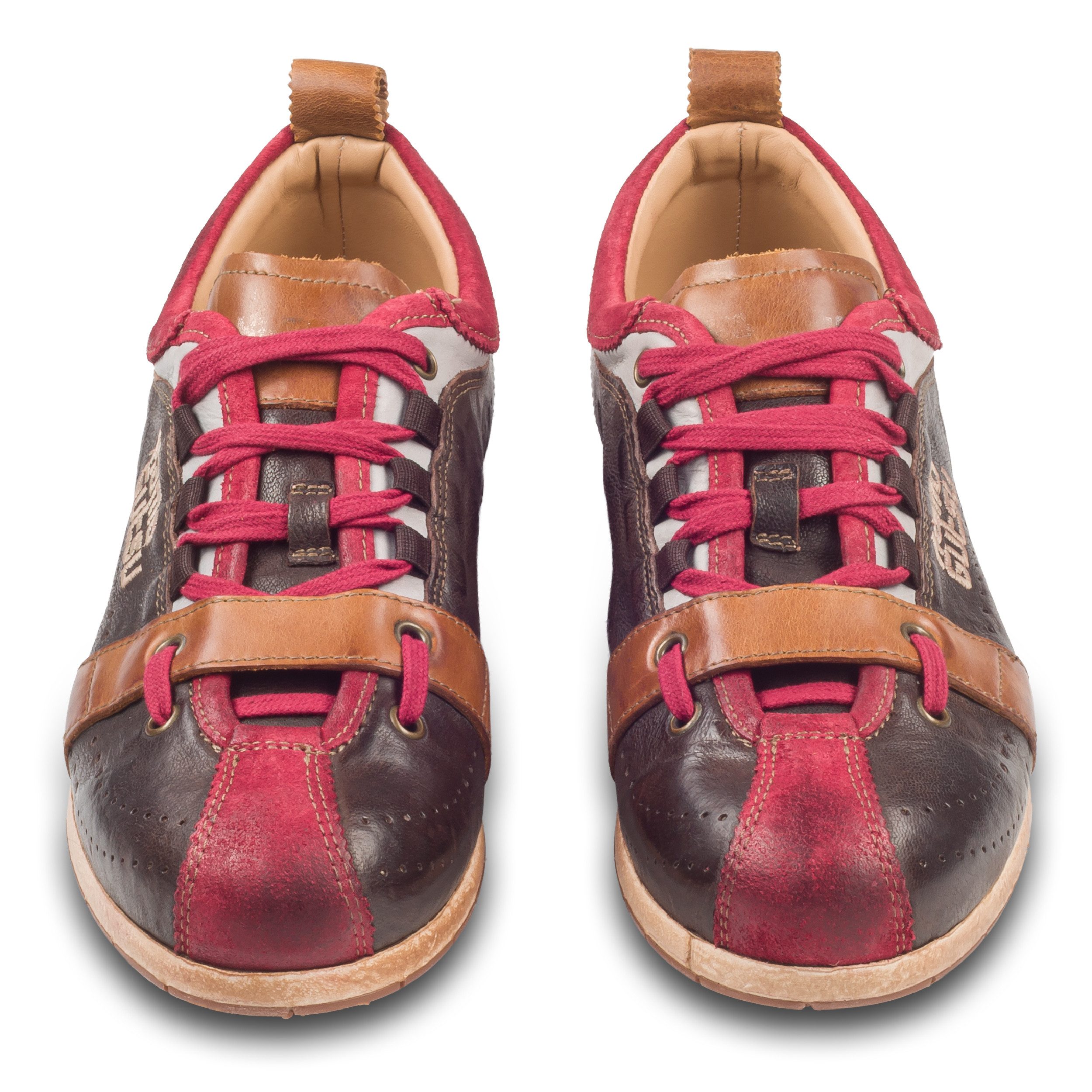 Kamo-Gutsu Herren Sneaker Leder braun/rot (TIFO-017 sangue + tdm, stone was günstig online kaufen