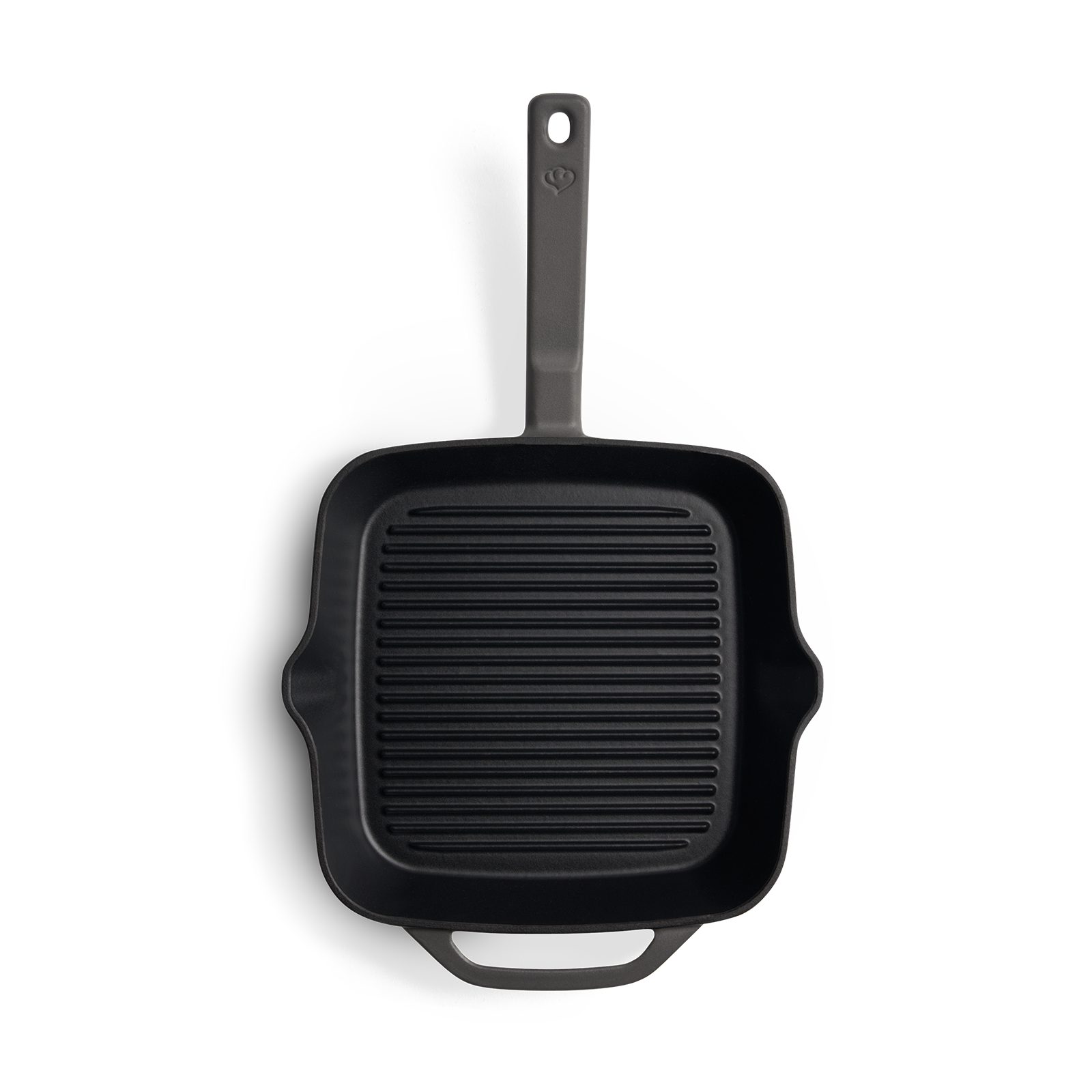 Springlane Grillpfanne SPRINGLANE Gusseisen Grillpfanne 26 cm, für alle Herdarten - Grau, Gusseisen, emailliert