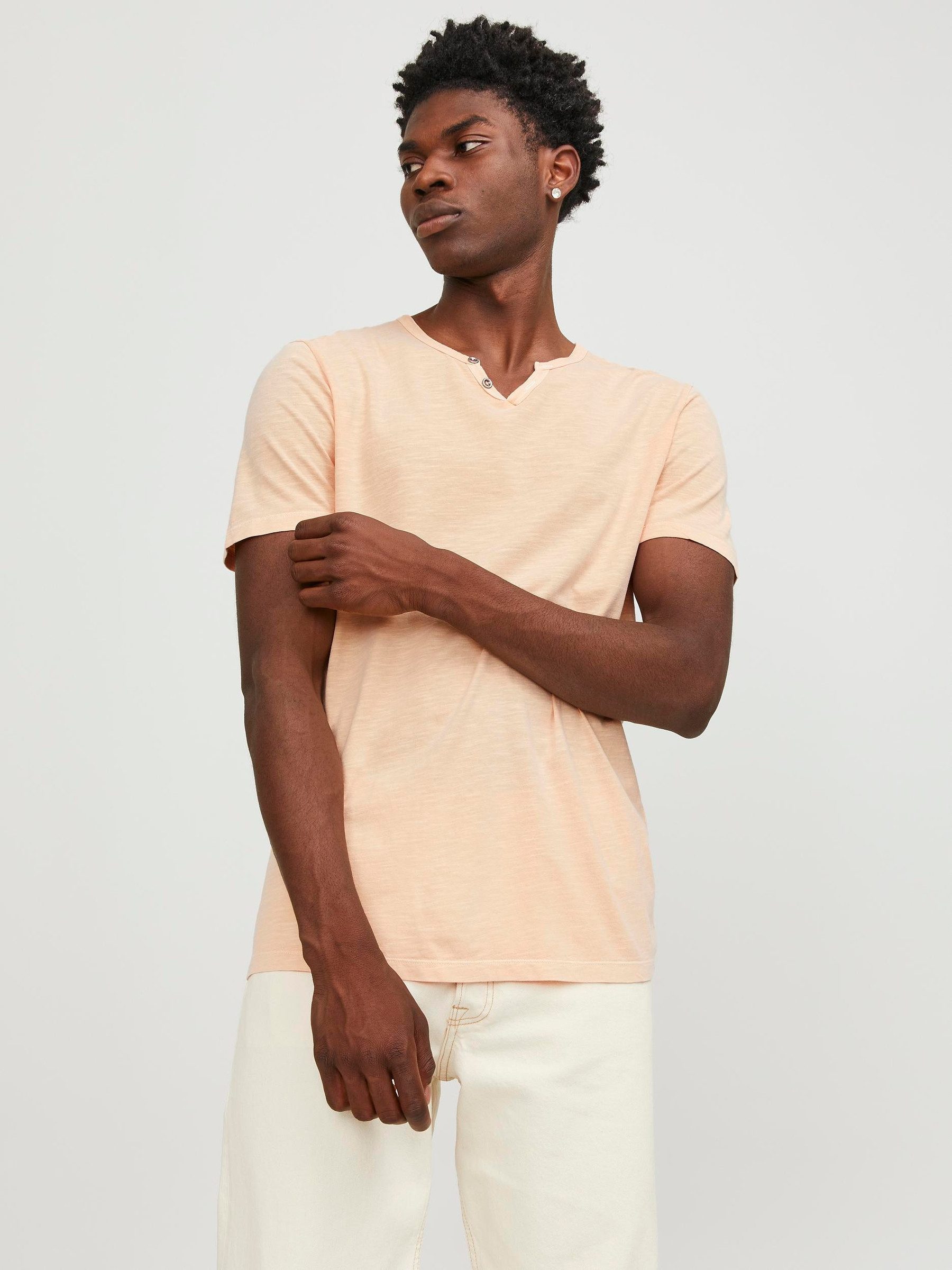 Jack & Jones T-Shirt JJESPLIT NECK günstig online kaufen