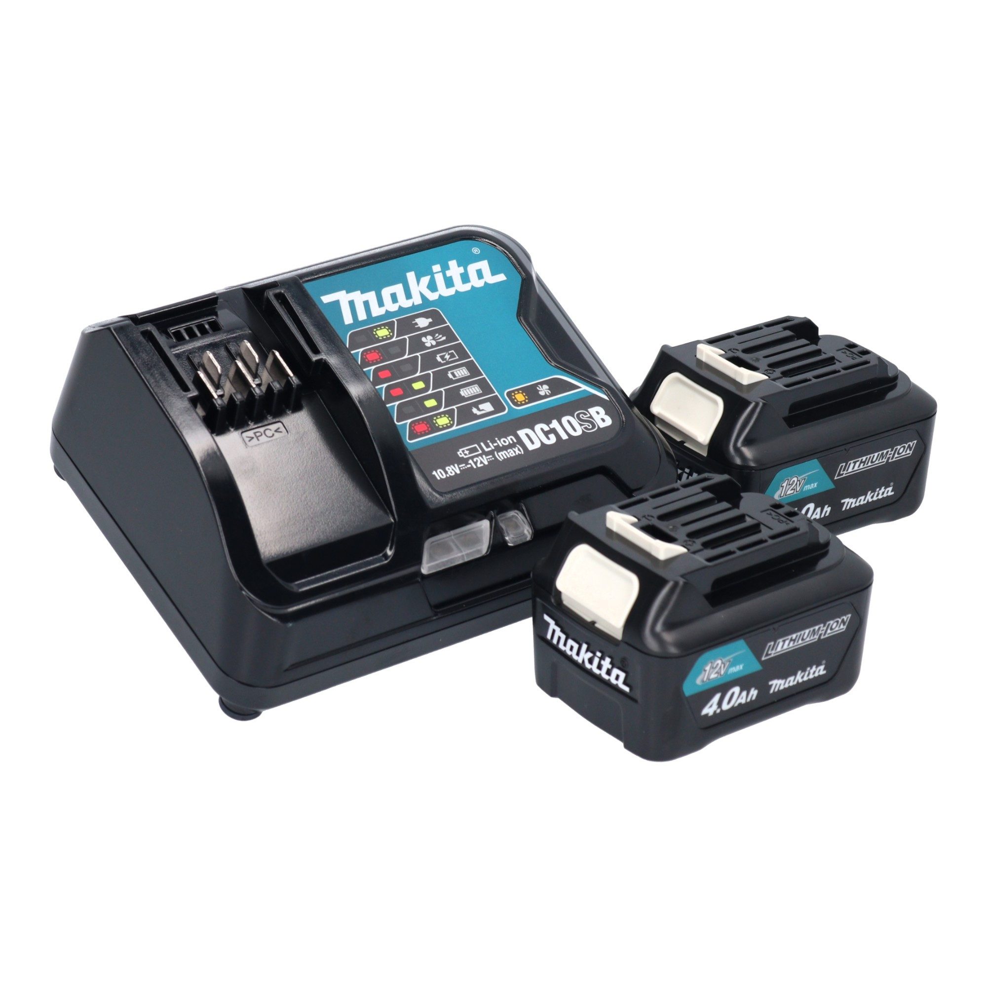 Makita Akku-Handstaubsauger CL 108 FDSMP 12 V max. 0,6 L pink + 2x Akku 4,0 Ah + Ladegerät
