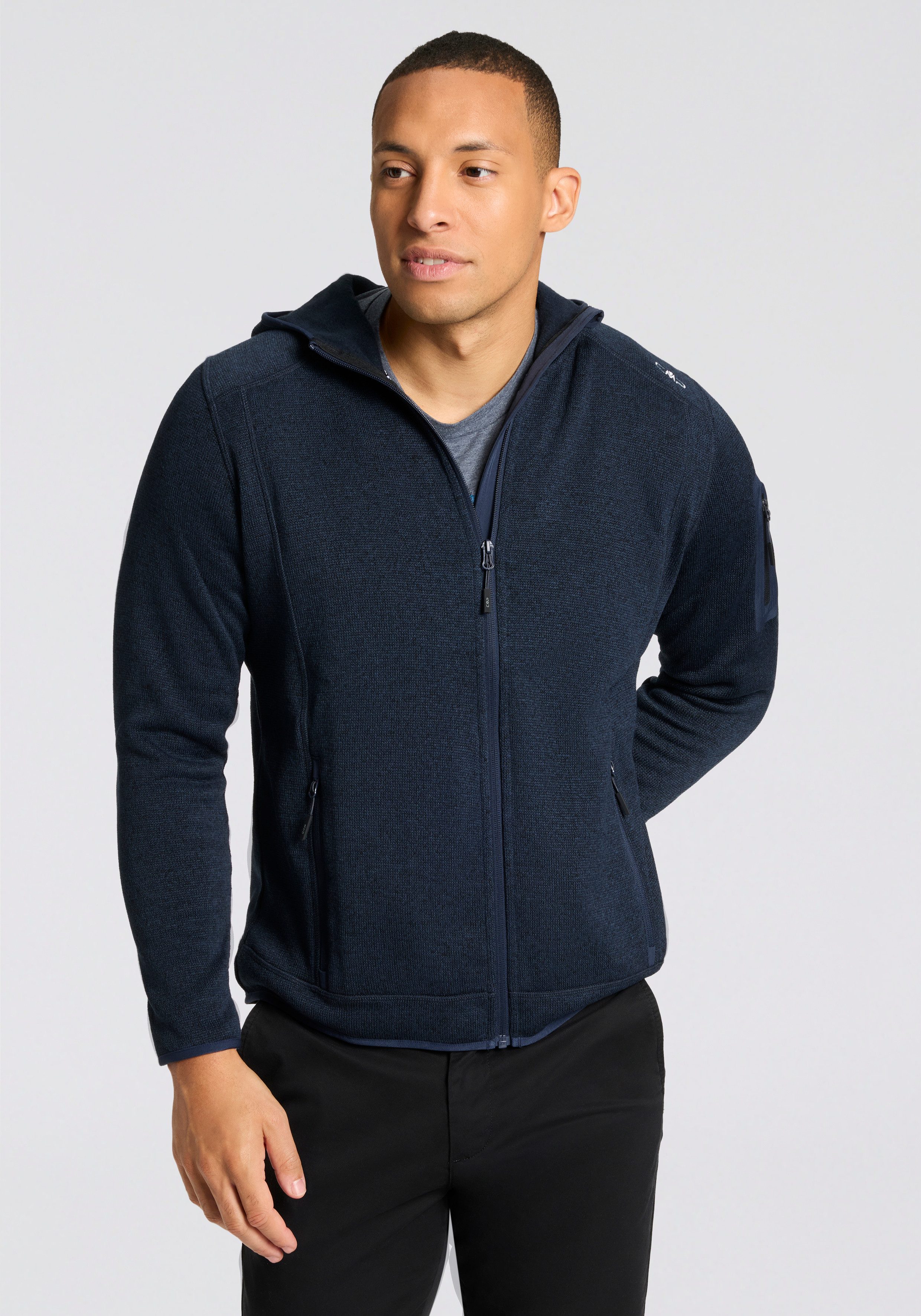 CMP Strickfleecejacke MAN JACKET FIX HOOD günstig online kaufen