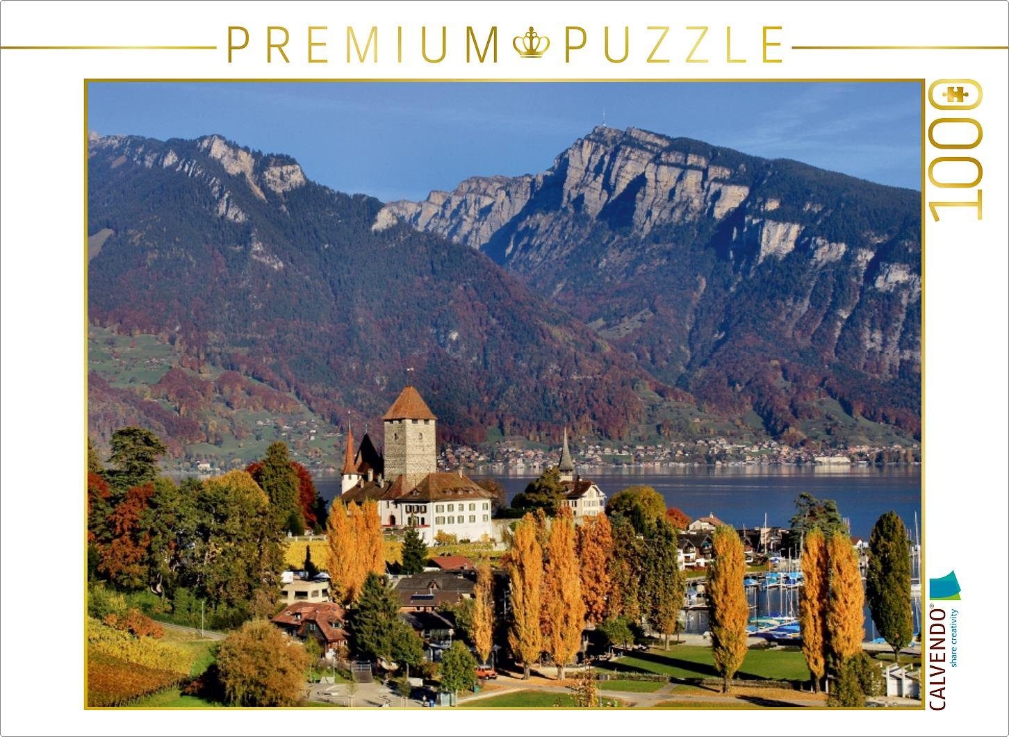 CALVENDO Puzzle CALVENDO Puzzle Spiez, Berner Oberland, Schweiz 1000 Teile Lege-Größe 64 x 48 cm Foto-Puzzle Bild von swissmountainview.ch, 1000 Puzzleteile