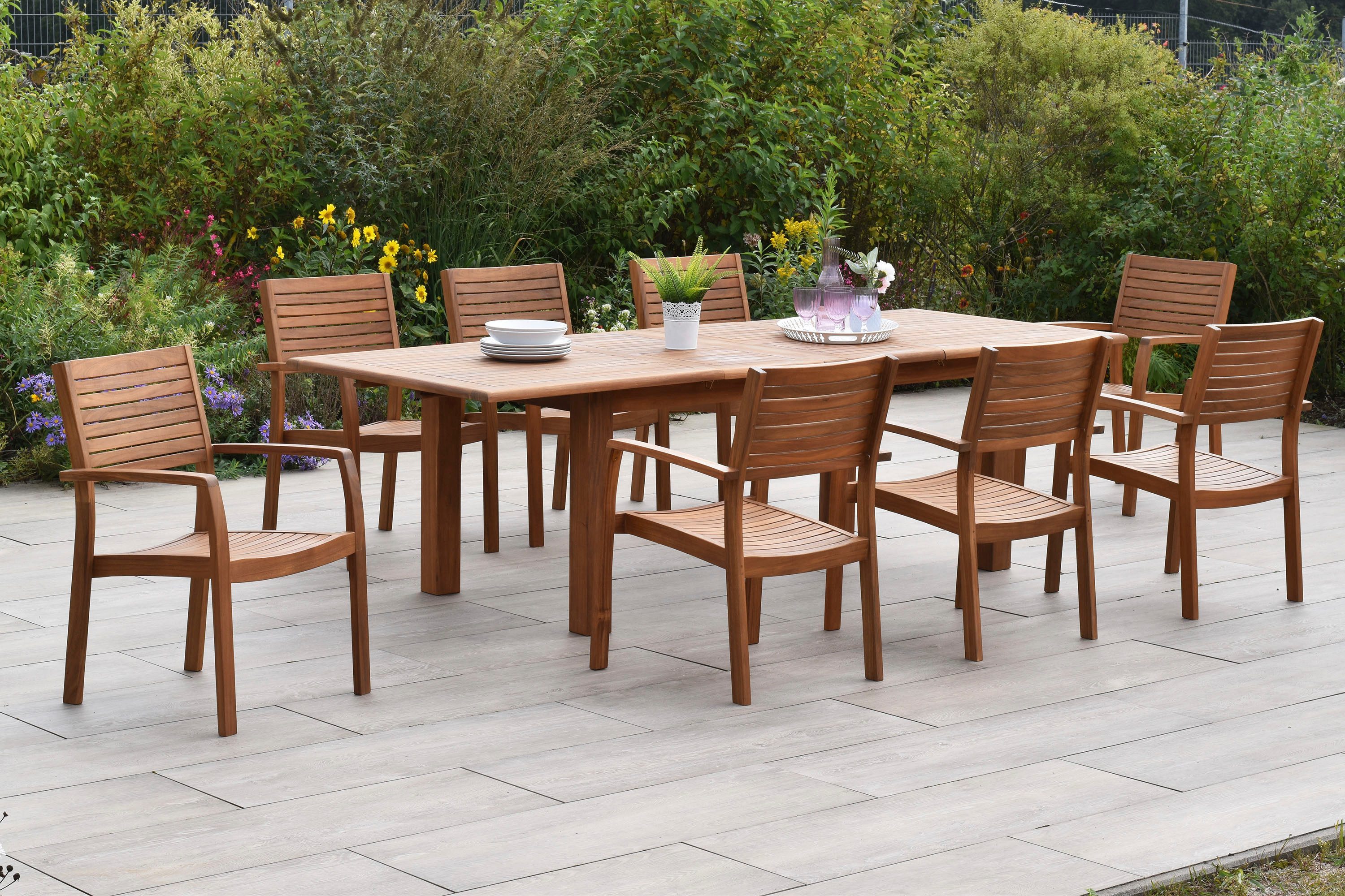 MERXX Garten-Essgruppe »Batavia«, (Set, 9-tlg., Tisch günstig online kaufen