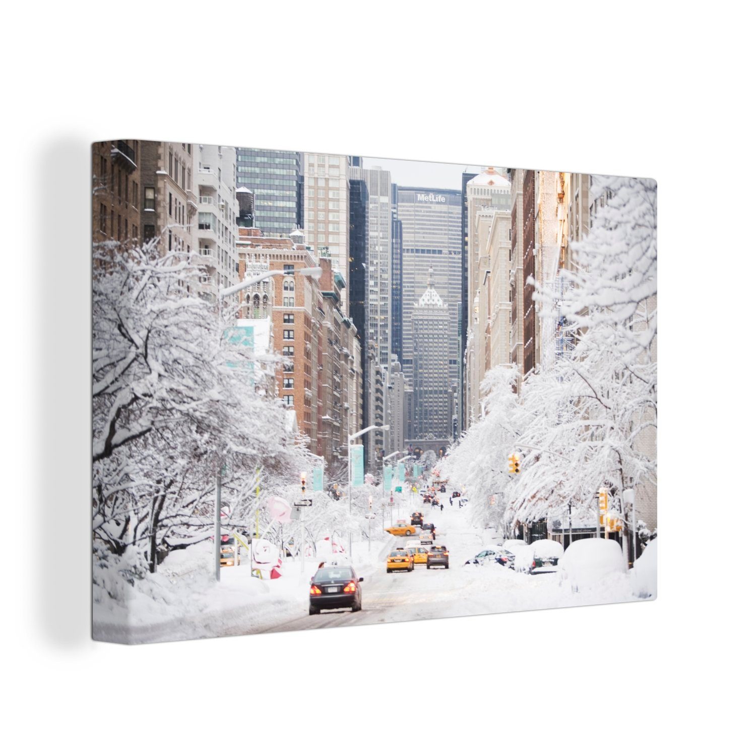 OneMillionCanvasses® Leinwandbild Park Avenue in New York im Winter, Fotodr günstig online kaufen