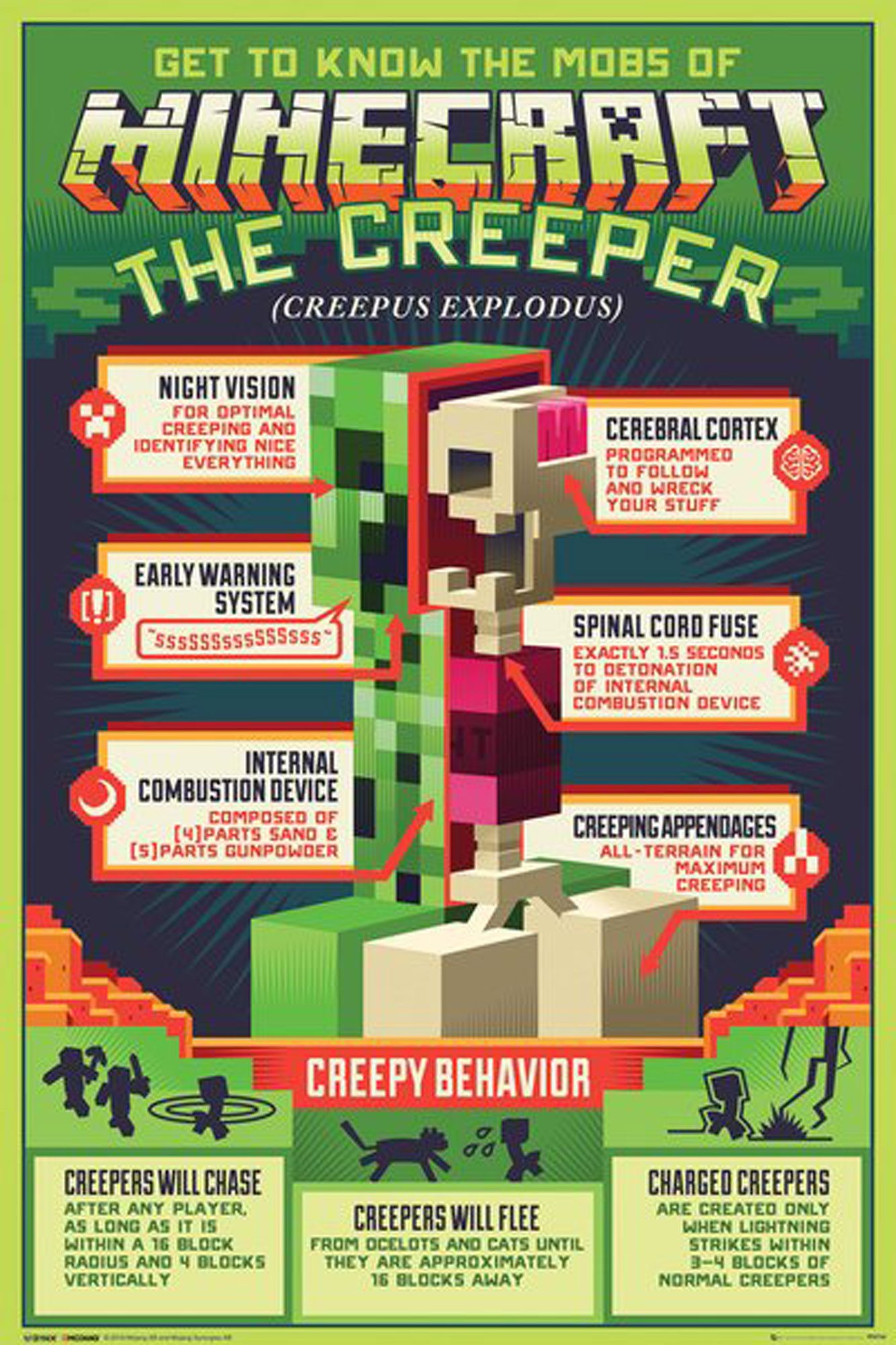 Poster Minecraft - Poster - Creepy Behaviour