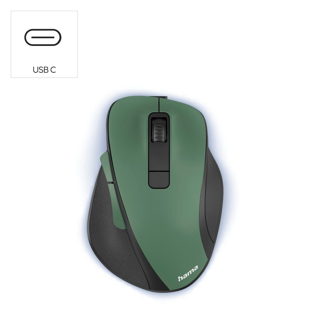 Hama Optische 6 Tasten Funkmaus, ergonomisch, Rechtshänder, leise Tasten ergonomische Maus (Funk)