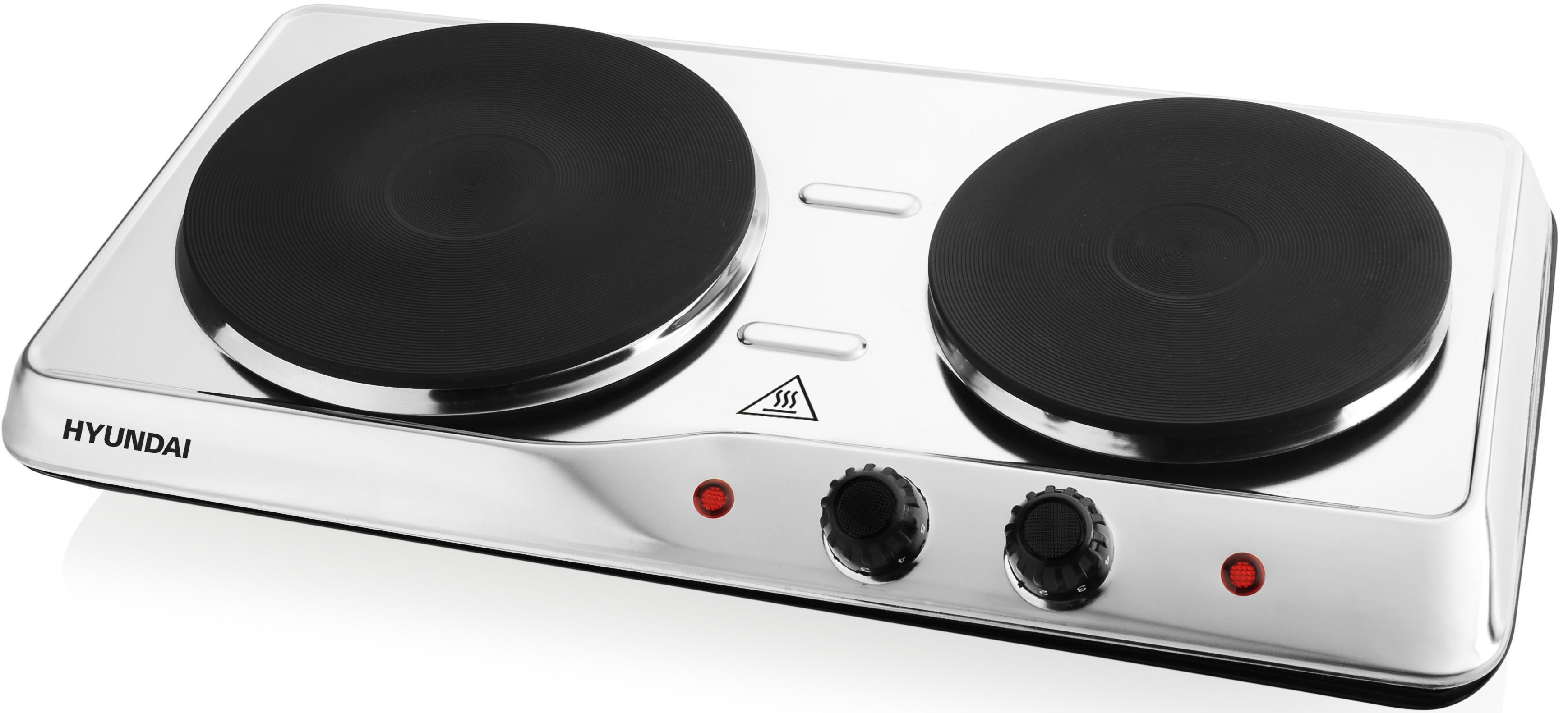 Hyundai Doppelkochplatte EP310E, 2500W, 2 Gussplatten Ø 18,5 cm/1500 W; 15,5 cm/1000 W, Thermostat