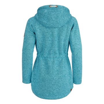 Dry Fashion Wollmantel Damen Fleece-Mantel St. Peter-Ording - Wärmende Fleecejacke mit Kapuze