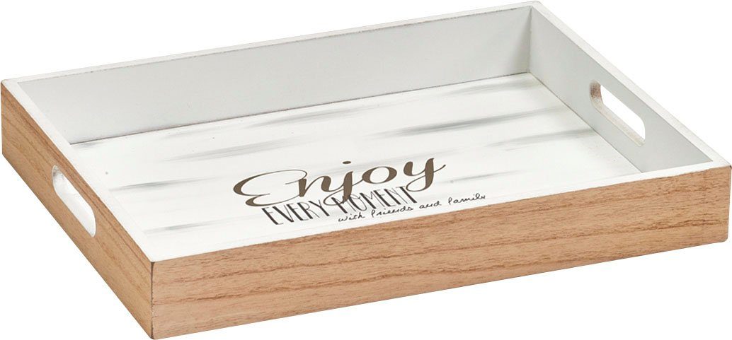 Holz, Enjoy, Present (1-tlg) Tablett Zeller