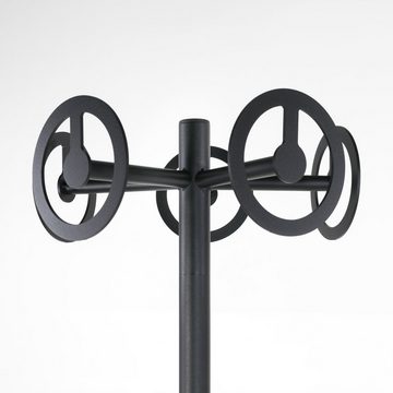 Spinder Design Garderobe Spinder Garderobenständer Circle, Mattschwarz, 5 Haken, Höhe 174 cm