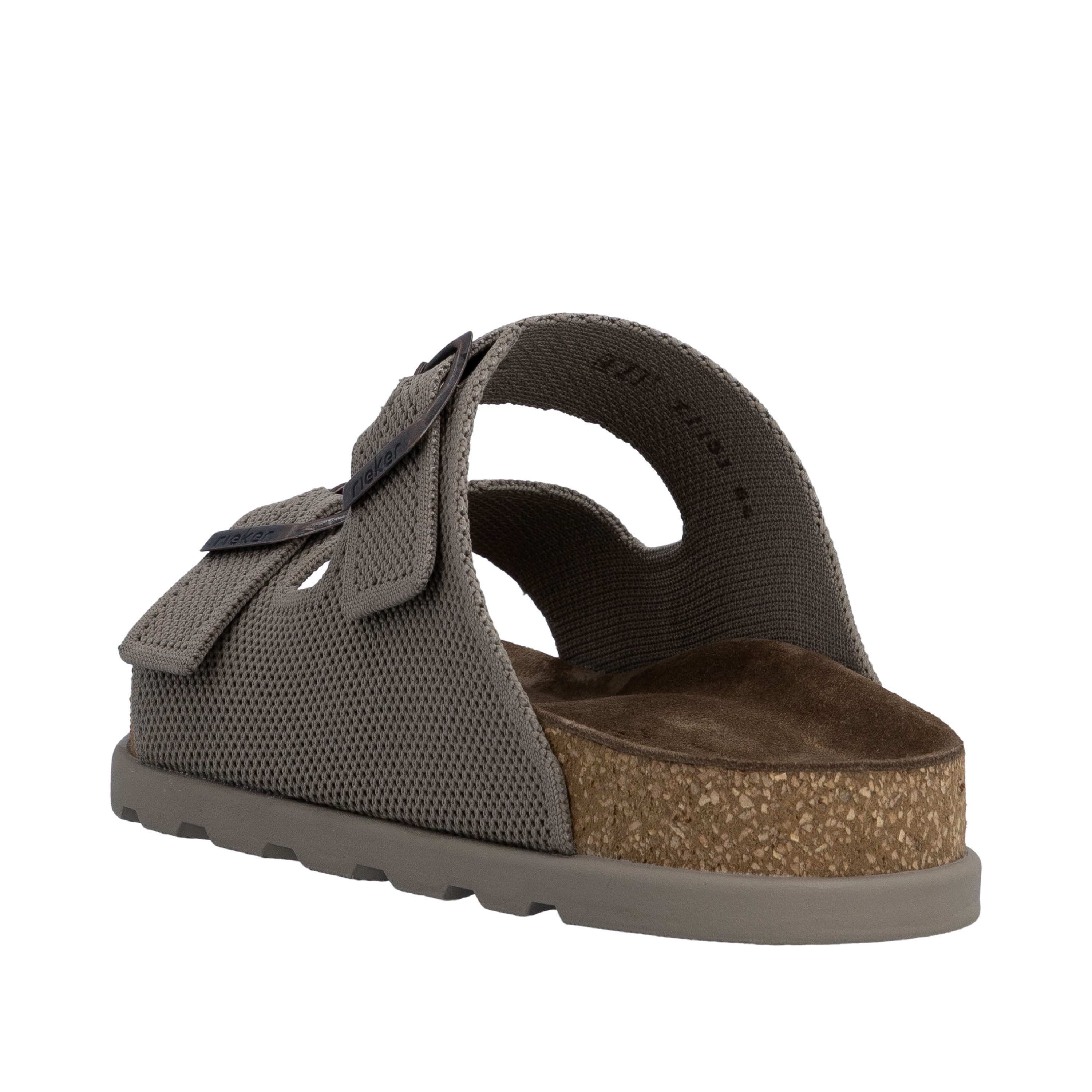 Rieker Pantolette Sommerschuh, Strandschuh, Hausschuh, Urlaubsschuh mit zwei Schnallen
