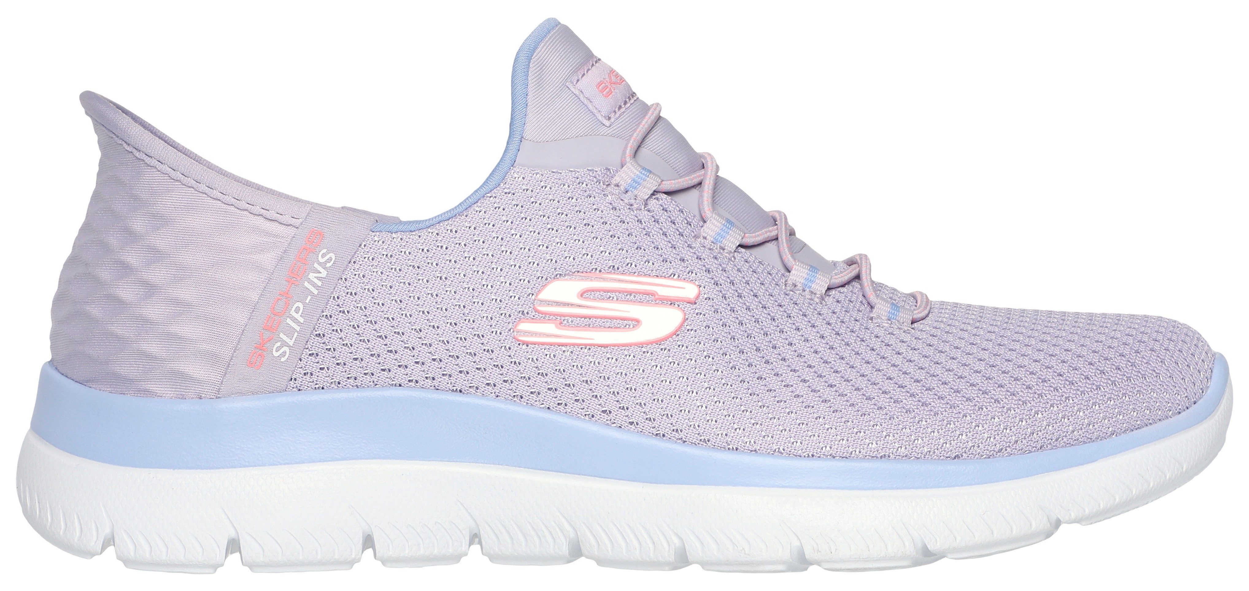 Skechers SUMMITS-DIAMOND DREAM Slip-On Sneaker Schlupfschuh, Freizeitschuh mit praktischer Slip-Ins Funktion