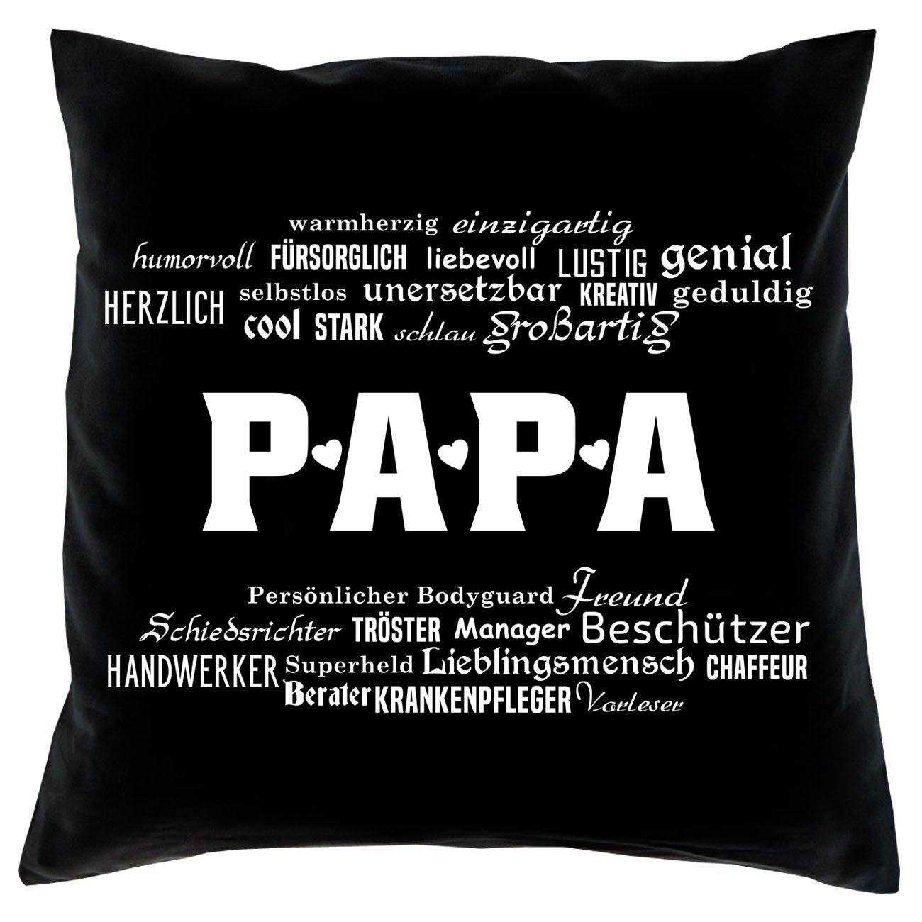 Soreso® Dekokissen Geschenk Set Mama Weihnachtsgeschenk, 2 Eltern Weihnachten Kissen Papa Geschenk-Set