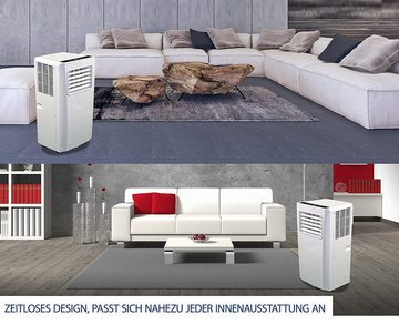 JUNG Klimagerät TV05 mobile Klimaanlage mit Fernbedienung 3,2 KW, mobiles Klimagerät, 11000BTU leise, Abluftschlauch, Timer Airconditioner Luftkühler Mobil