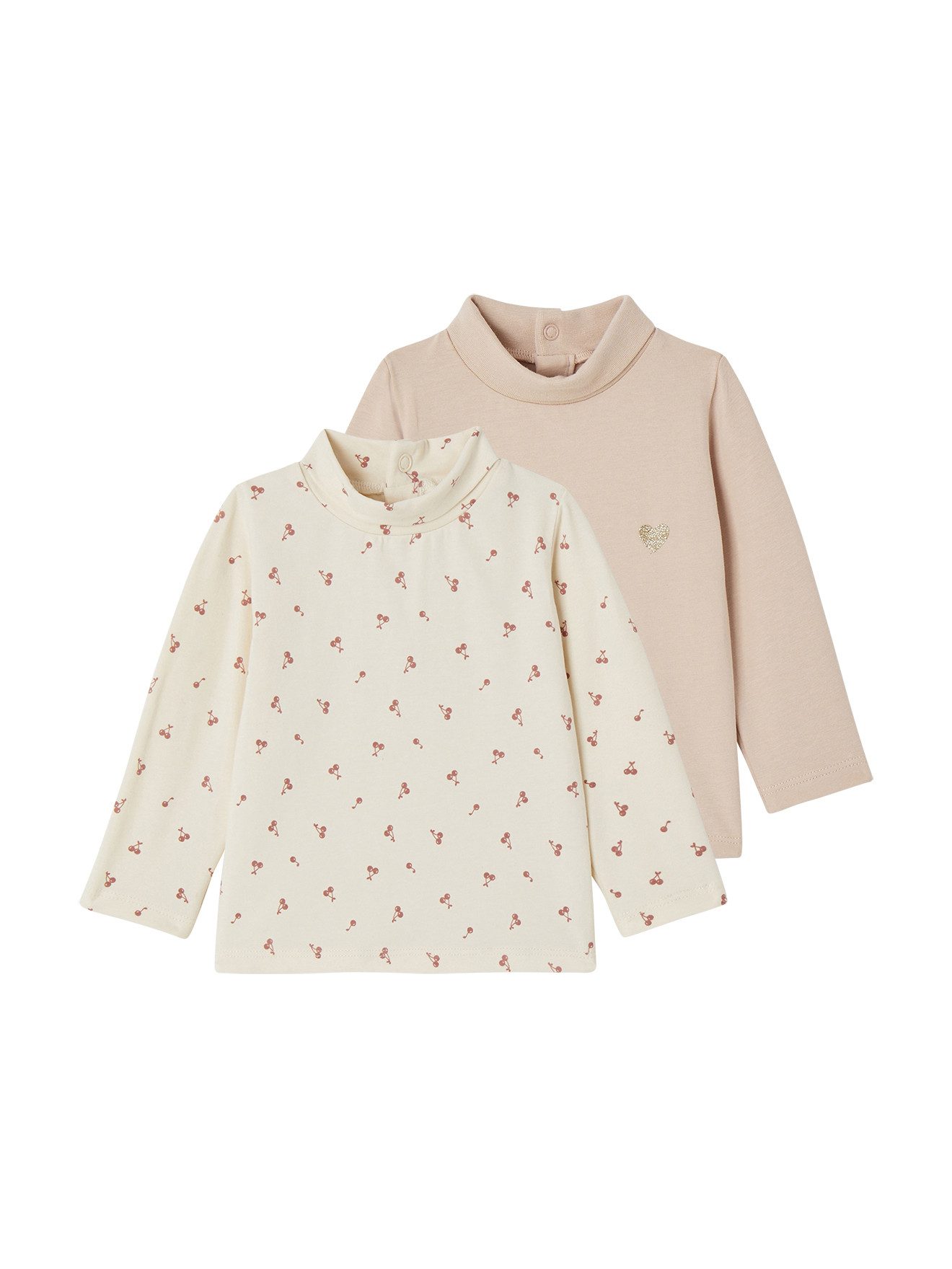 vertbaudet Langarmhemd Baby Rollkragenshirts Basics 2er-Pack