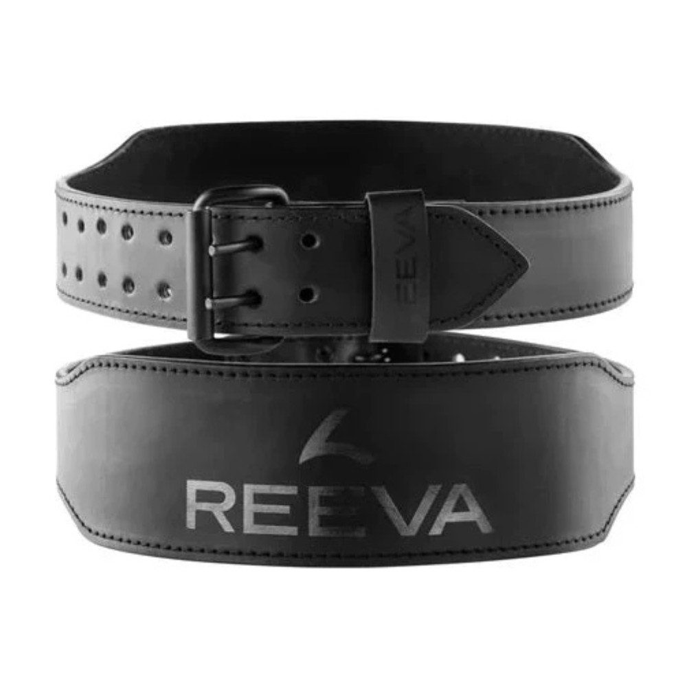 Reeva Dip-Gürtel Reeva Leren Fitness Riem Zwart - XS