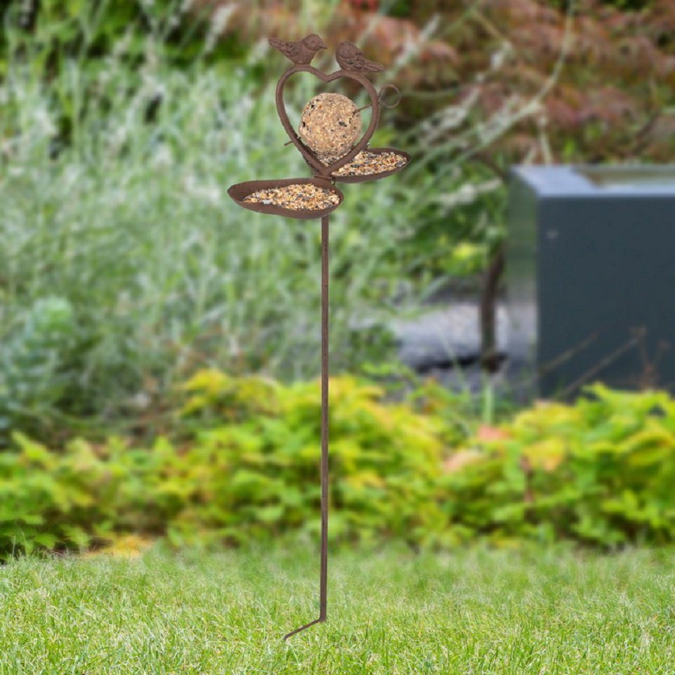 Futterstation Vogelfutterstation Vogeltränke Gartendekoration Gartenstecker