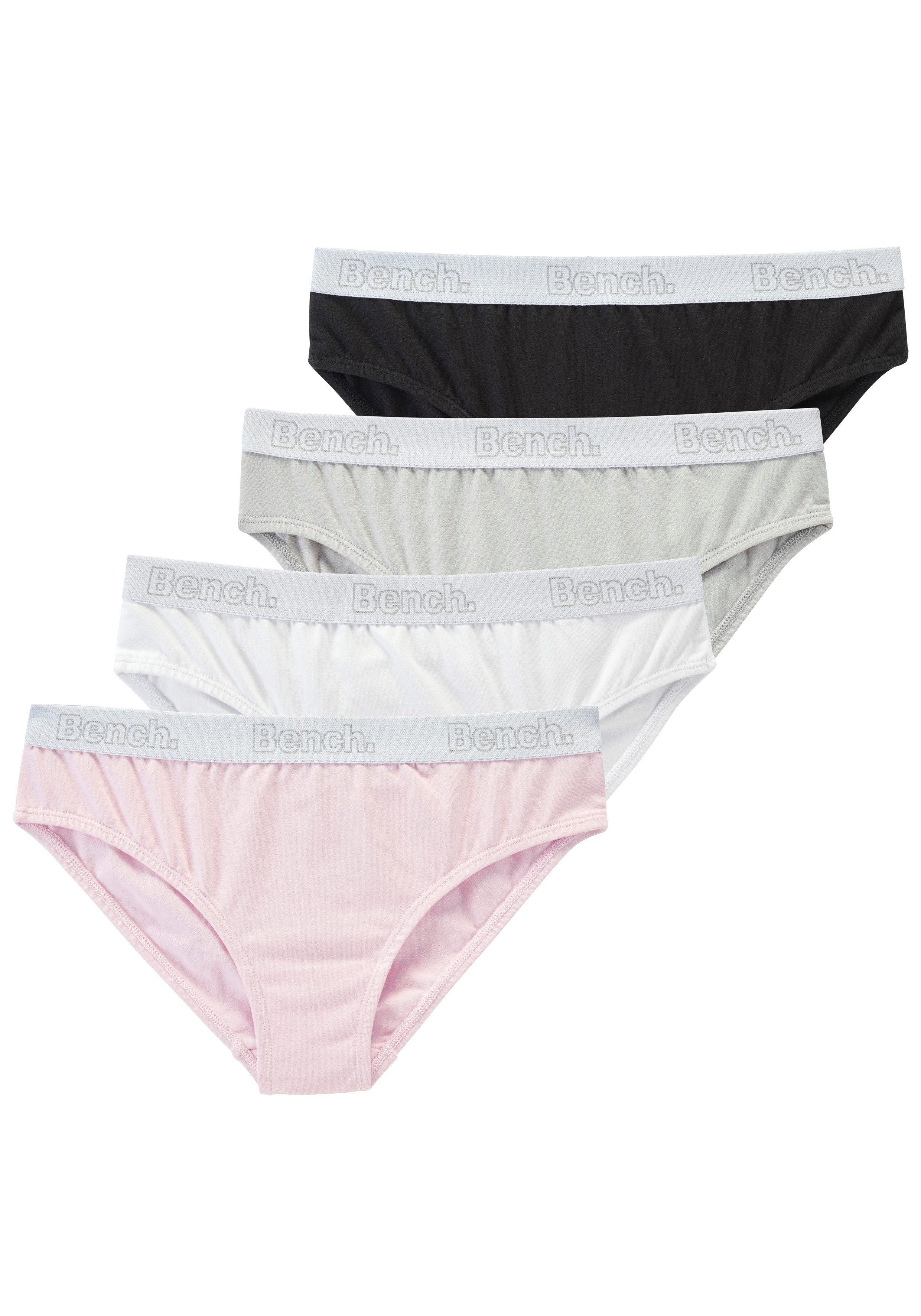 Bench. Slip (Packung, 4-St) Mädchen - mit weichem Logo-Bündchen